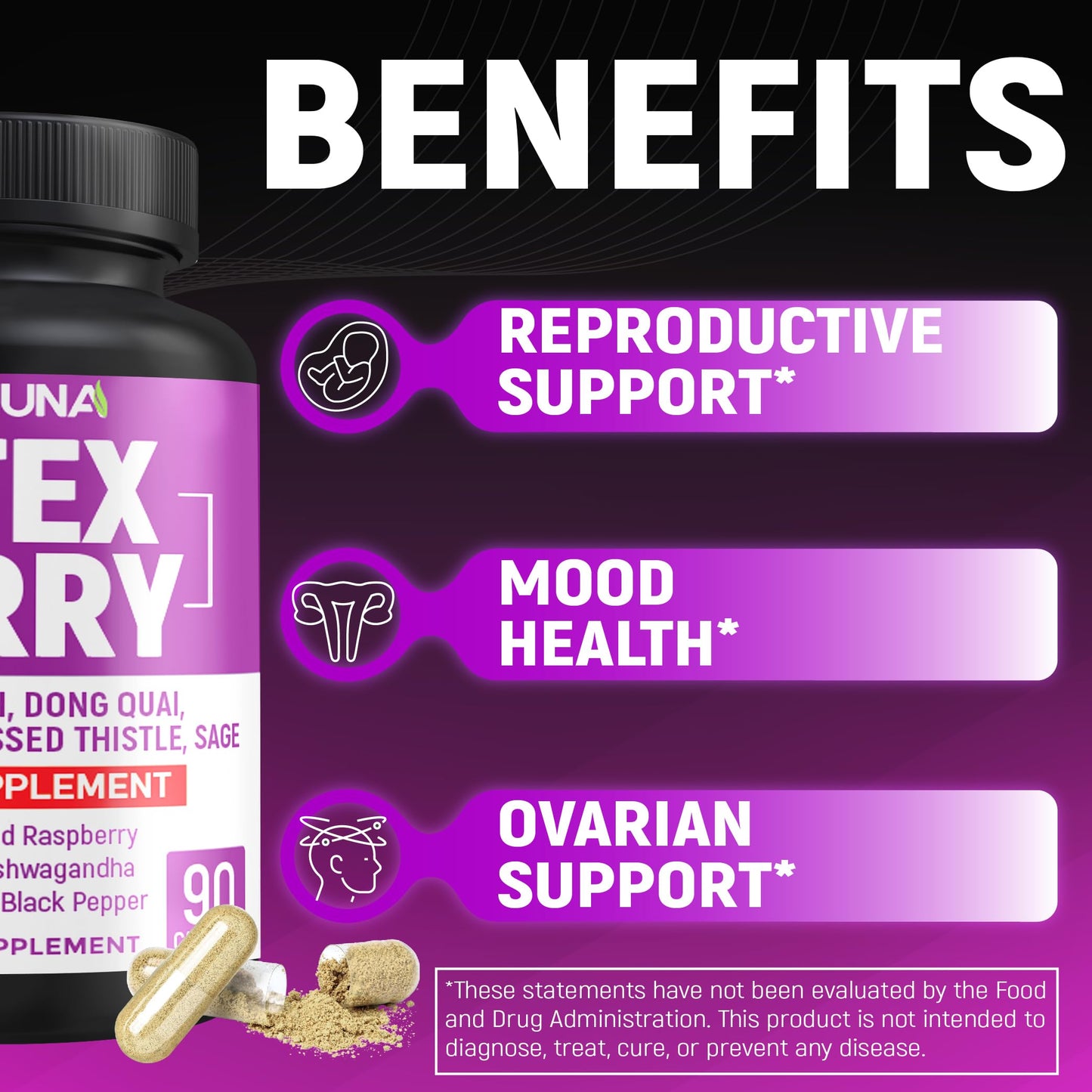 CIVIMUNA Vitex Berry Extract, 90 Capsules