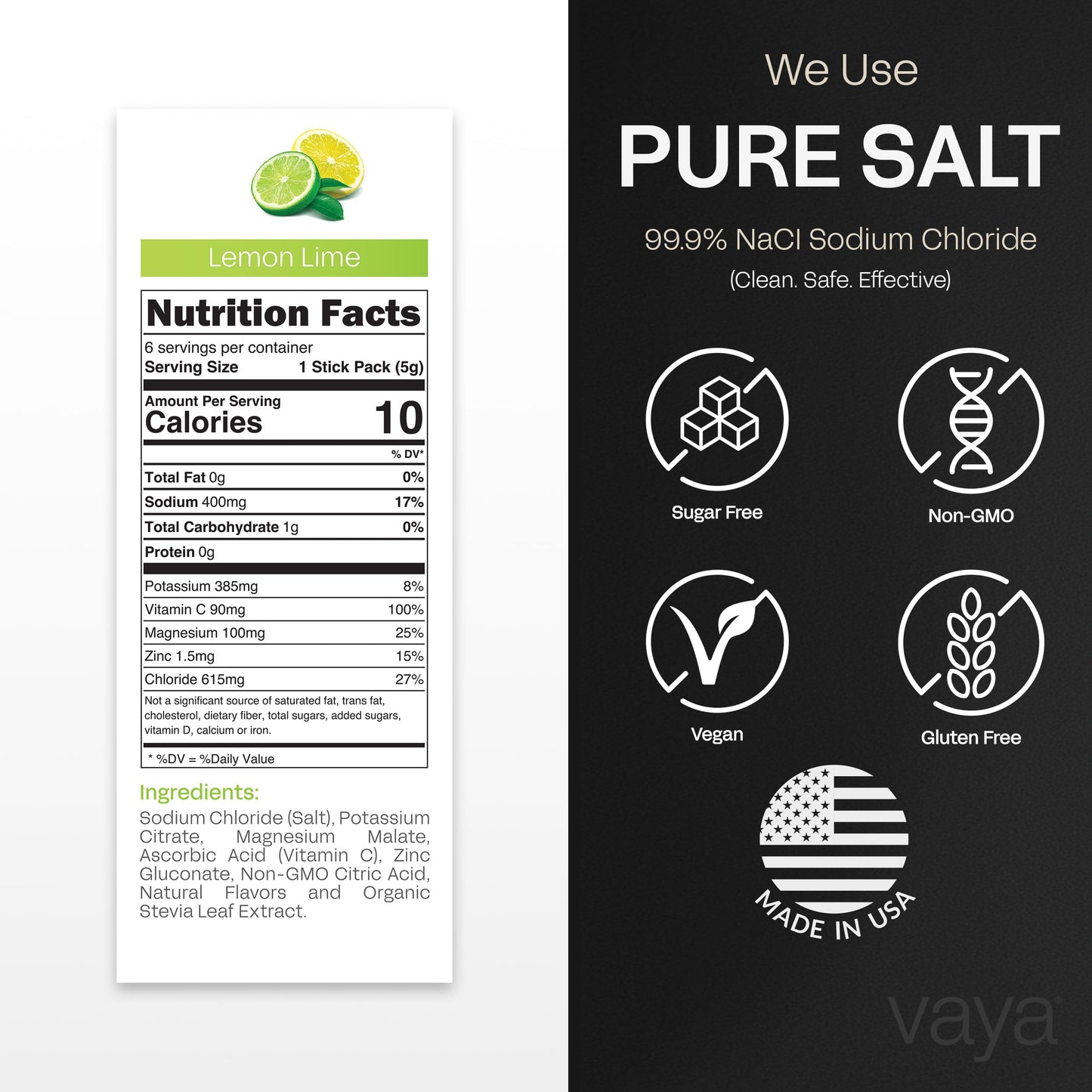 Vaya Sugar Free Electrolyte Powder Packets, 4.23 oz