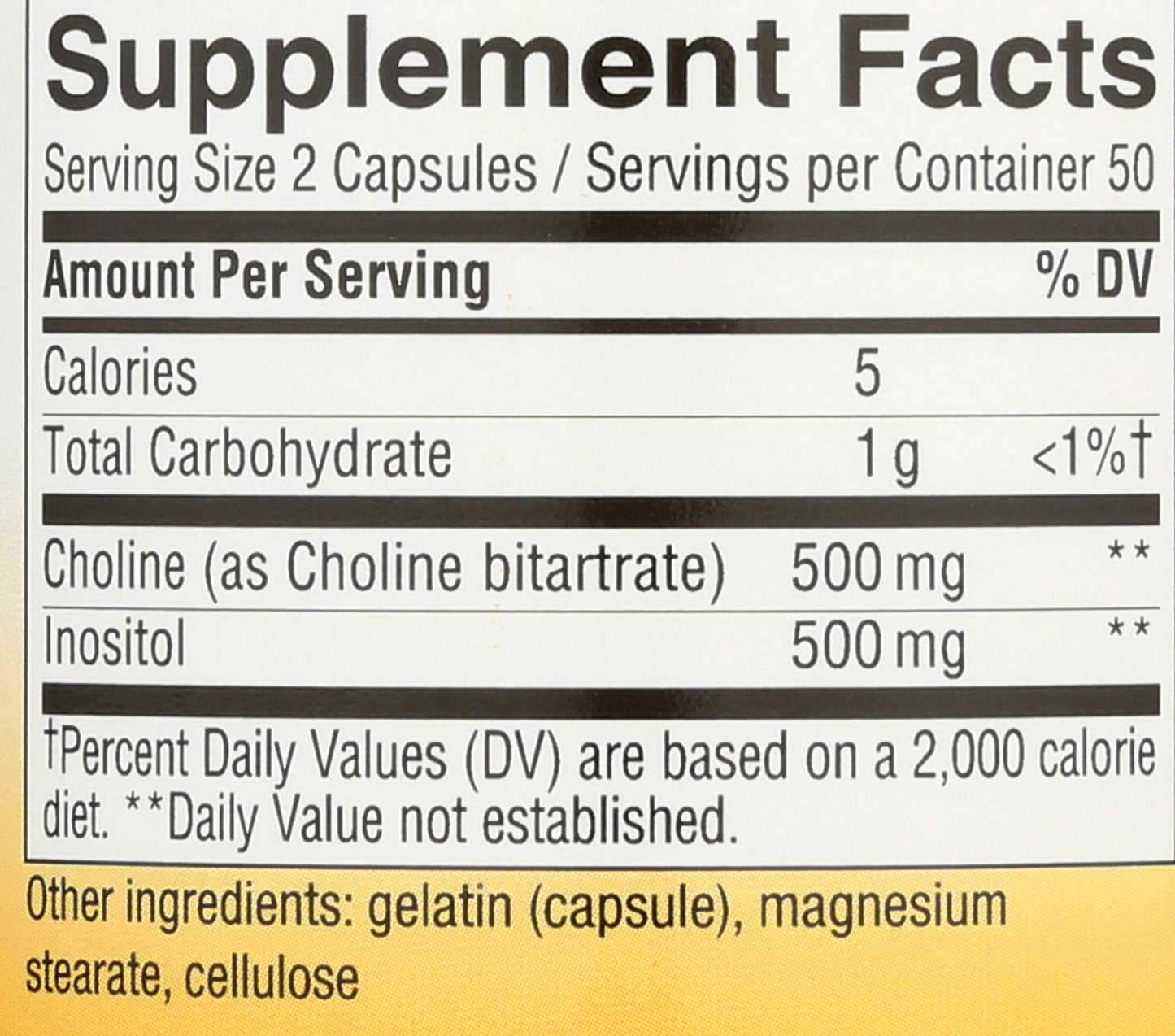 Nature's Way Choline & Inositol Capsules, 100 Count