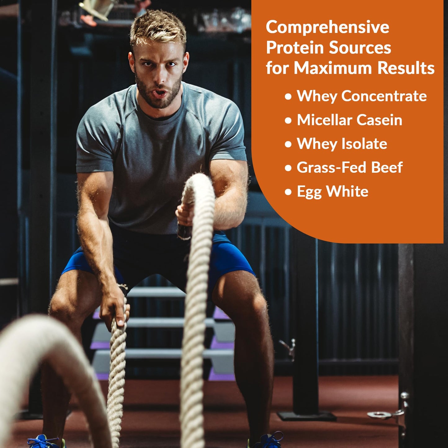 Granite Supplements Granite Nutrition Protein Powder - Premium 5-Source Blend (Whey, Casein, Egg, Grass-Fed Beef) Salted Caramel Flavor, 30 Servings