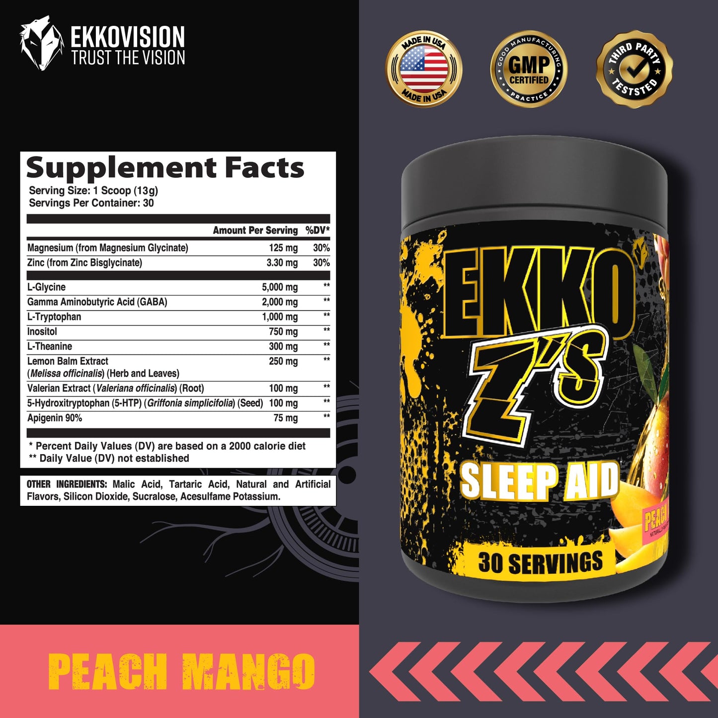 Ekkovision Ekko Z'S Sleep Aid Formula Powder 13.76 Ounce