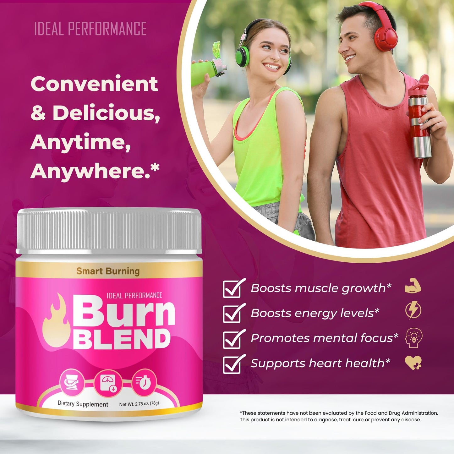 IDEAL PERFORMANCE BurnBlend Powder 10 Count