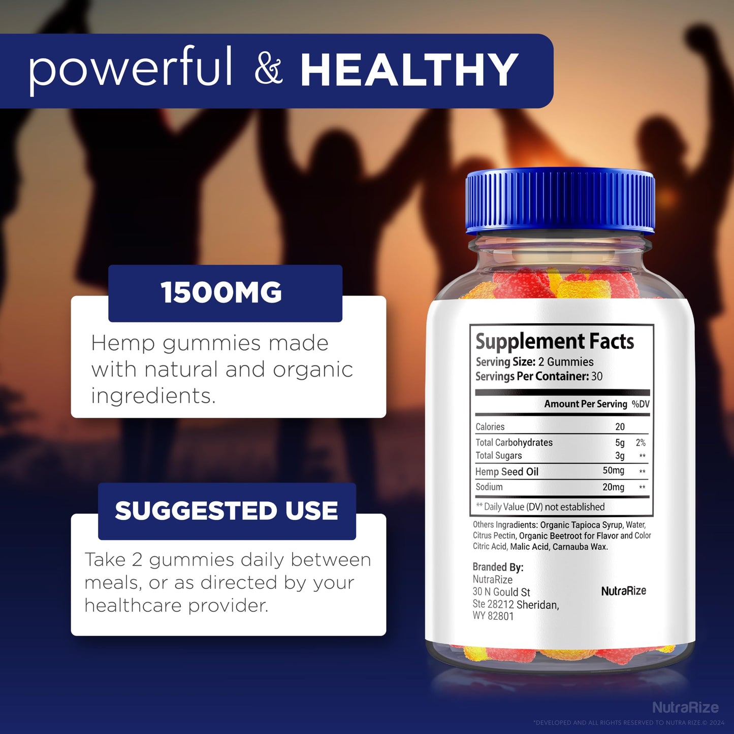 NutraRize Vitality Gummy Dots 500MG Supplement, 60 Gummies