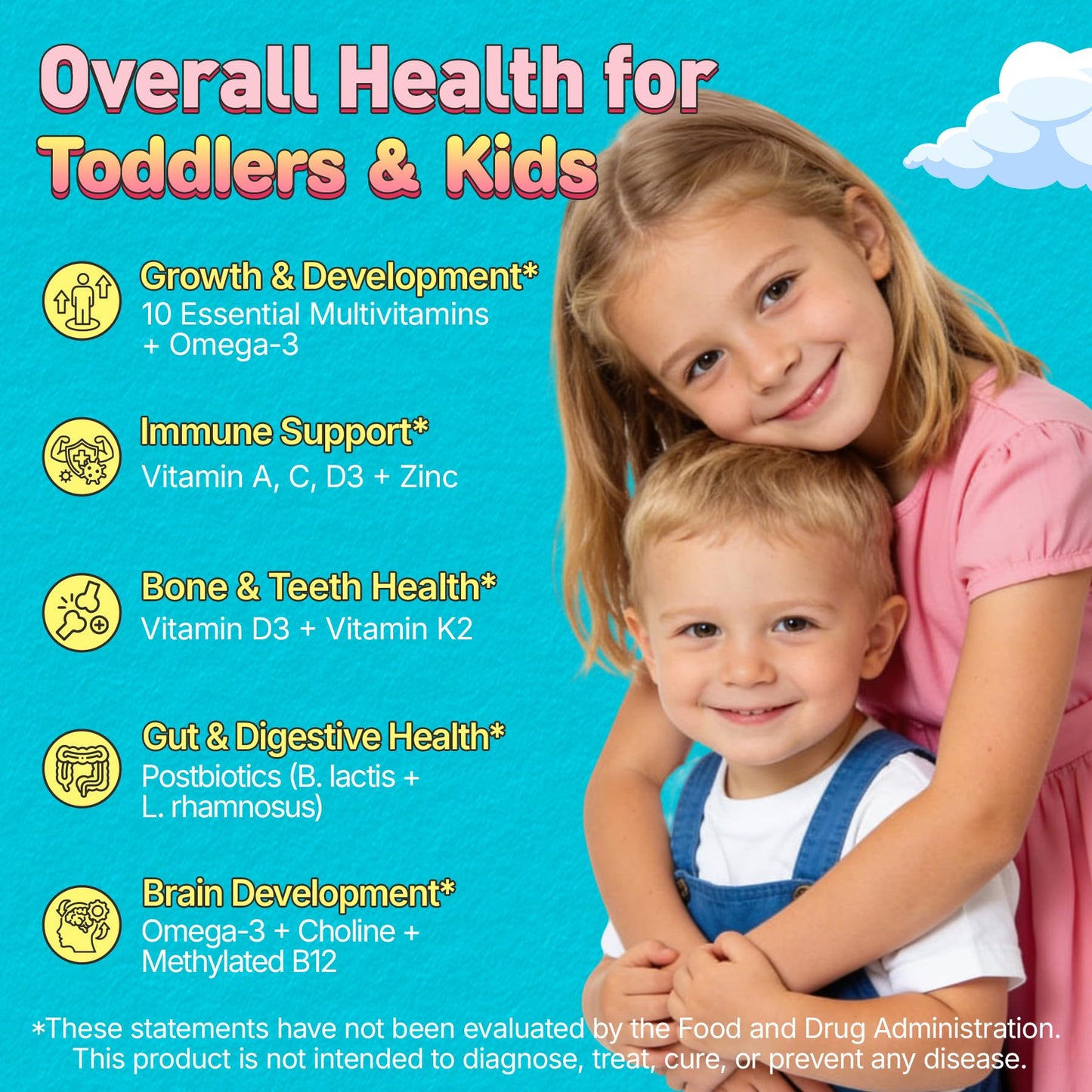 EnvyCure Organic Toddler Multivitamin Gummies, 60 Count