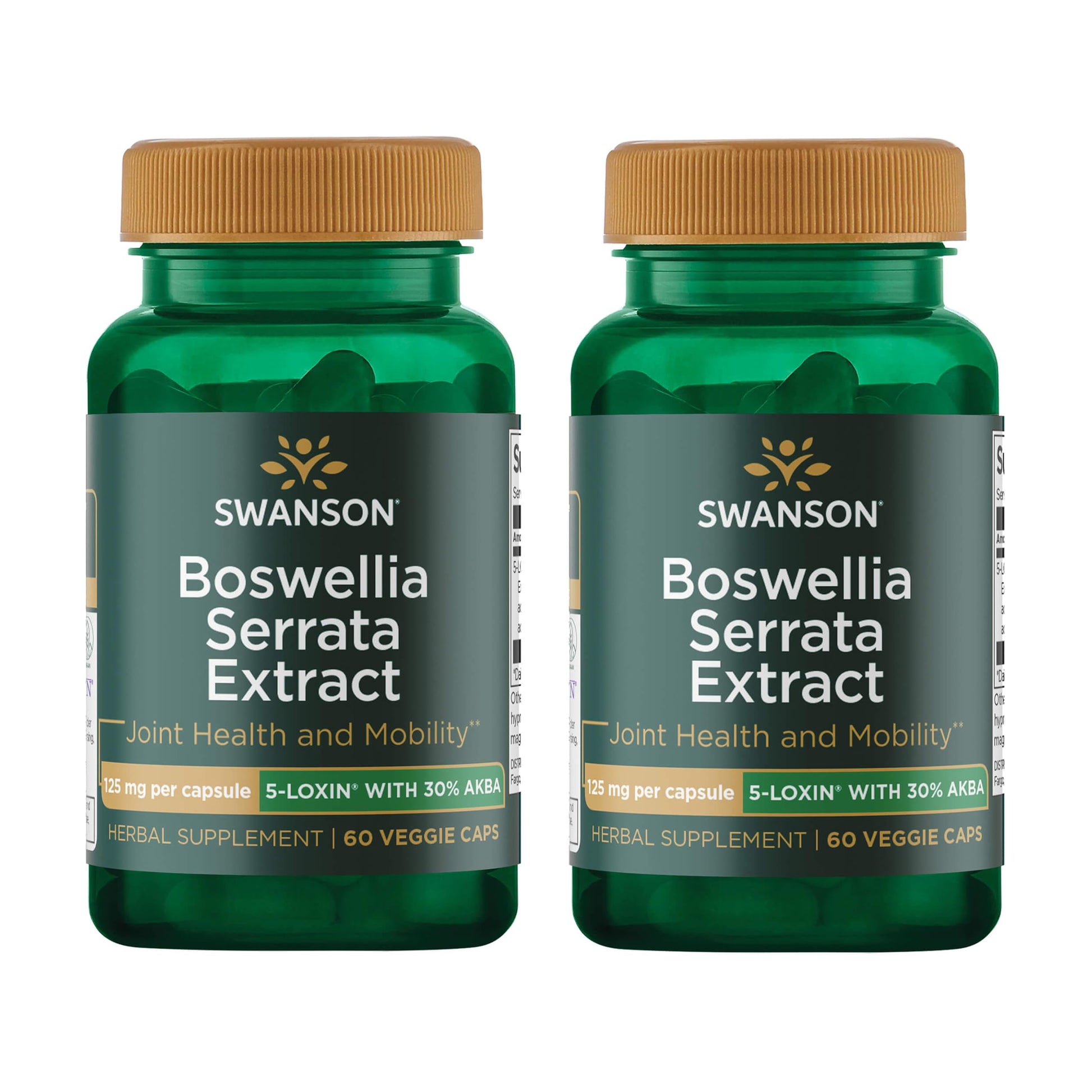 Swanson Boswellia Serrata Extract 125 mg Veggie Capsules, 120 Count
