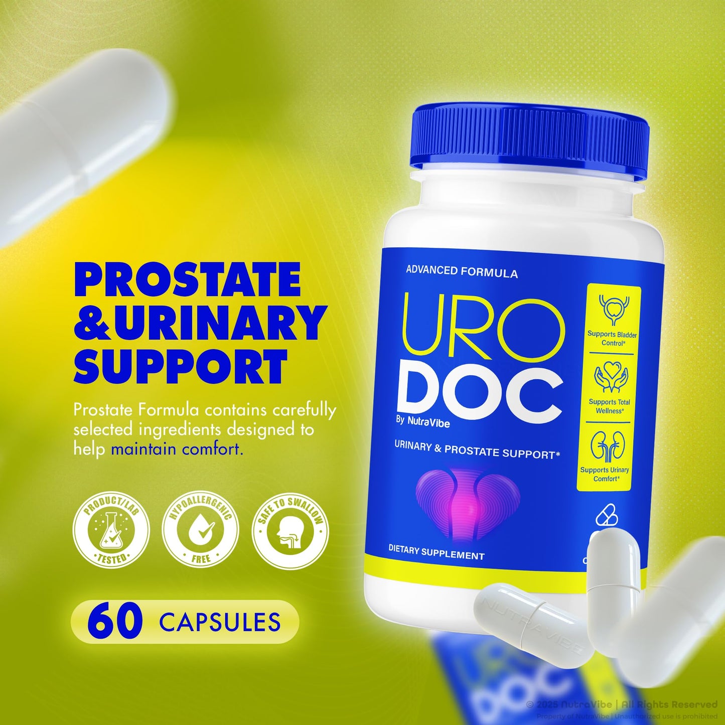 NutraVibe Uro Doc Prostate Support Capsules, 180 Capsules
