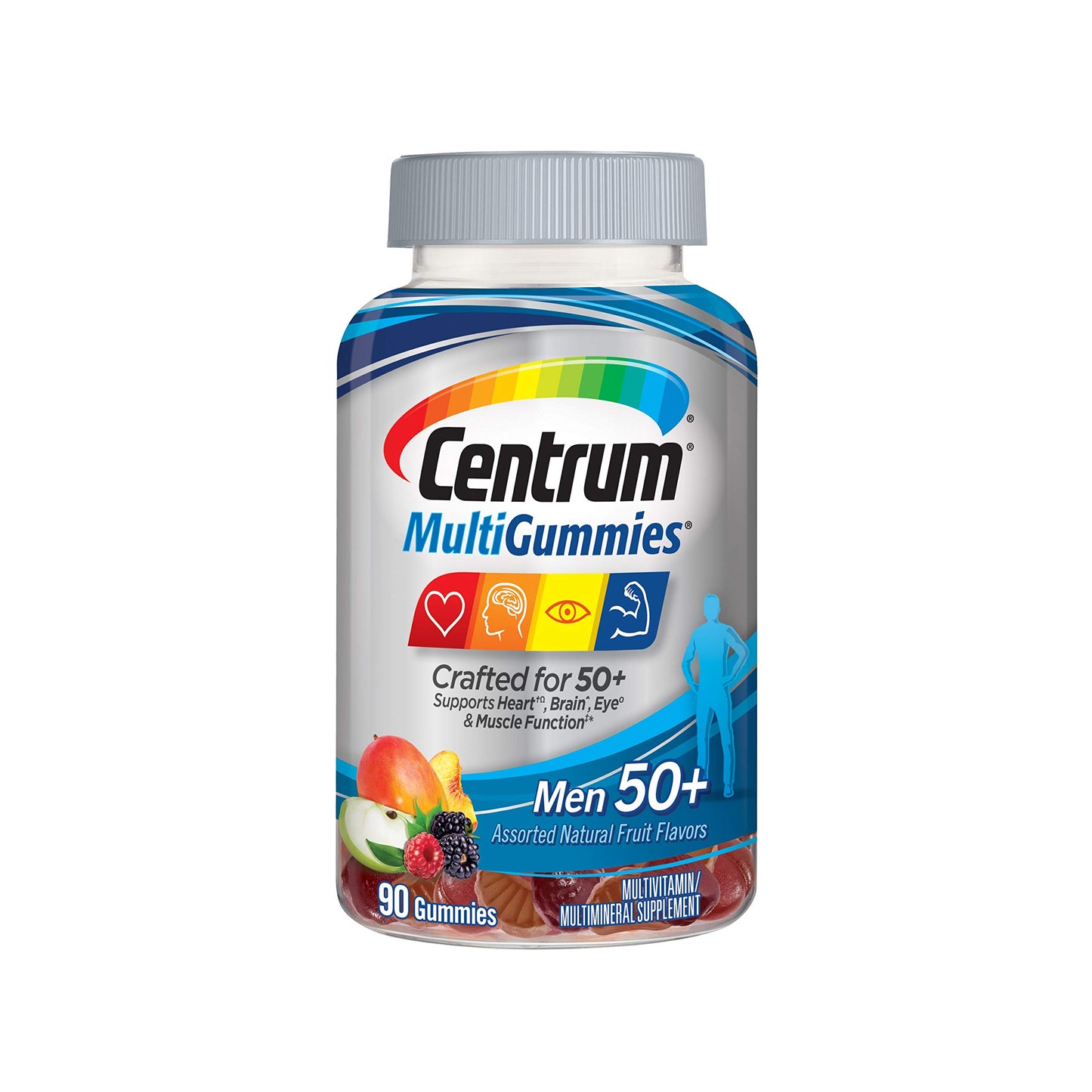 Centrum MultiGummies Gummy Multivitamin For Women 50 Plus With Vitamin D3, B6 And B12, 90 Count