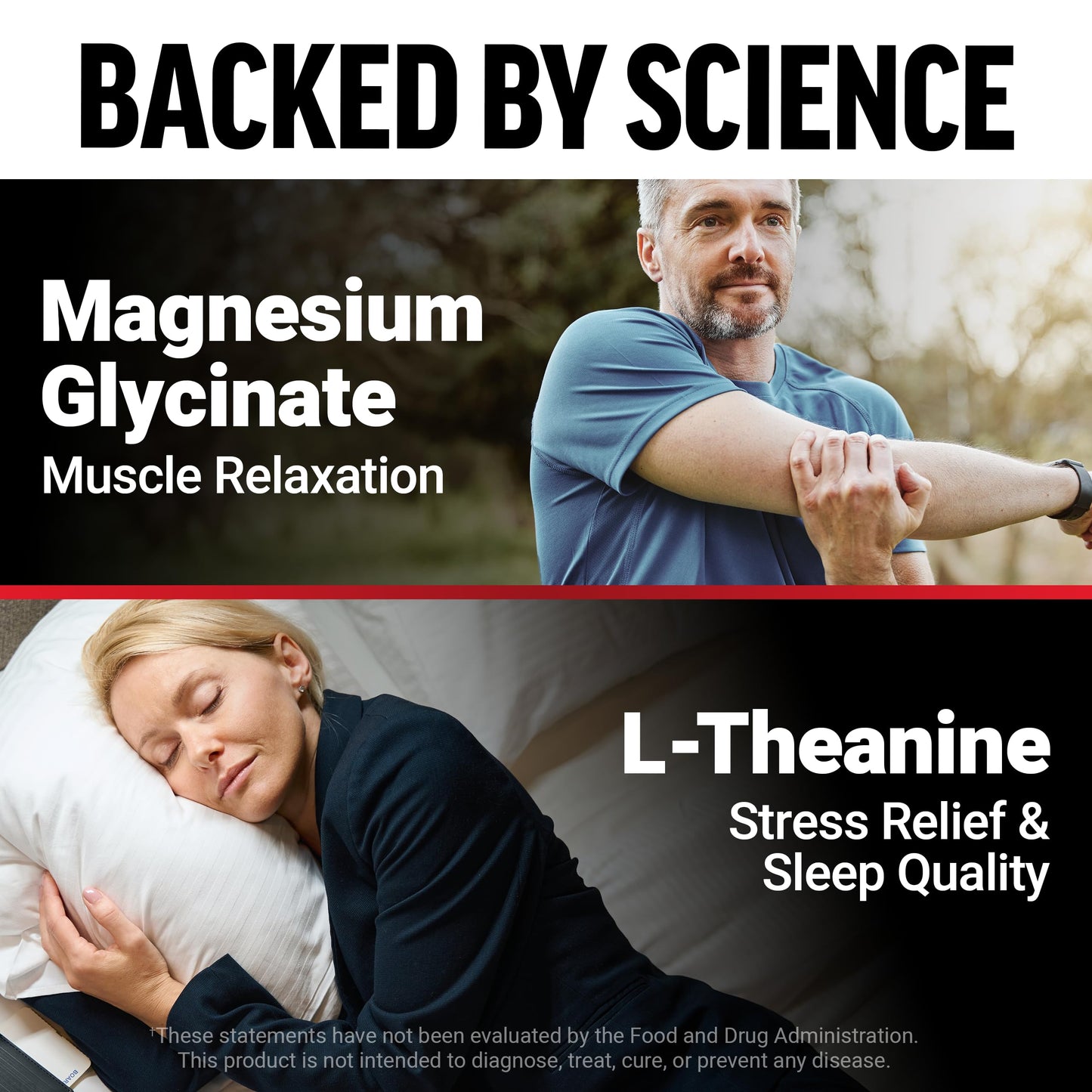 Force Factor Magnesium + L-Theanine Magnesium Bisglycinate Supplement, Capsules, 120 Count