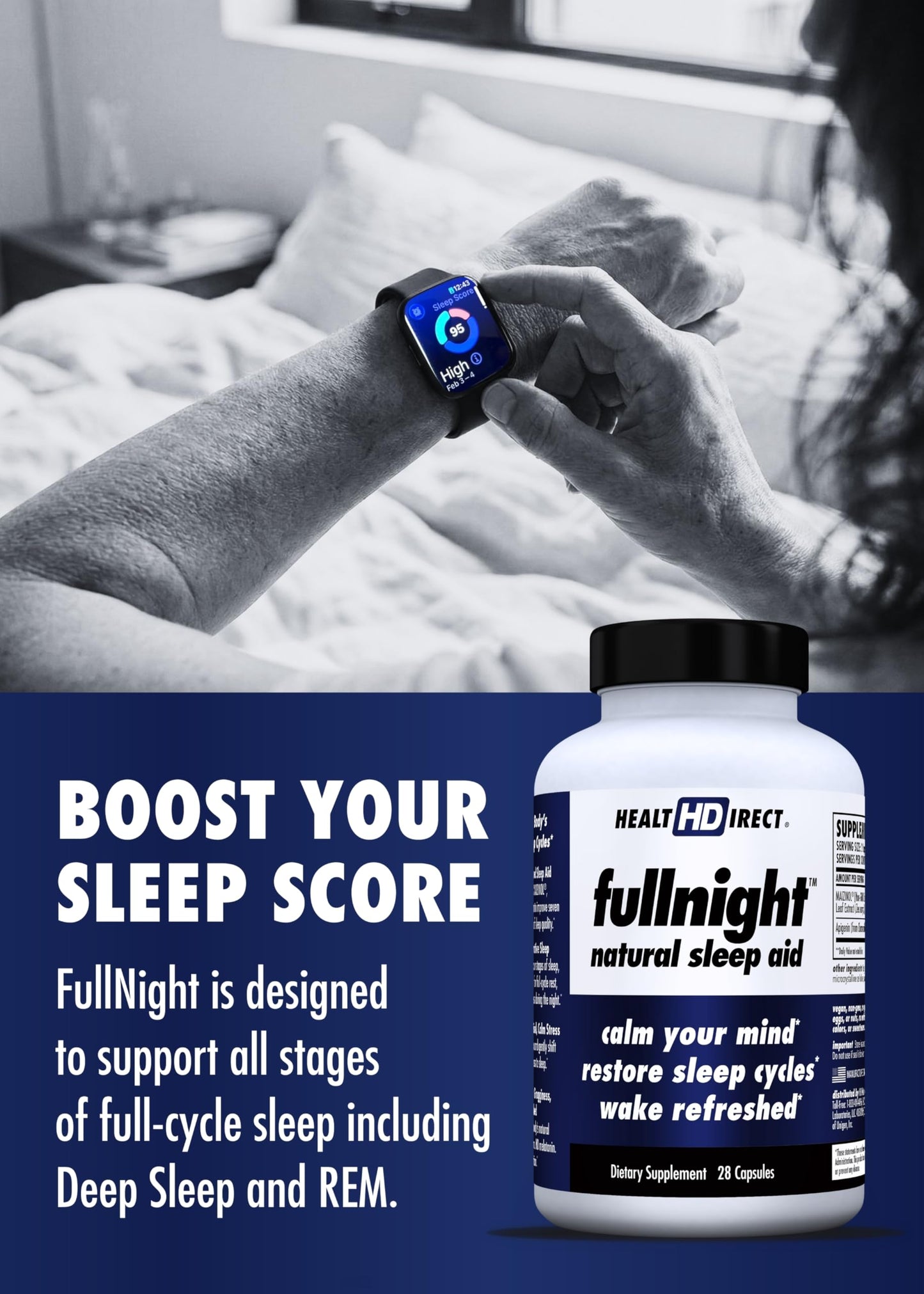 HEALTH DIRECT FullNight Melatonin-Free Natural Sleep Aid 28 Capsules