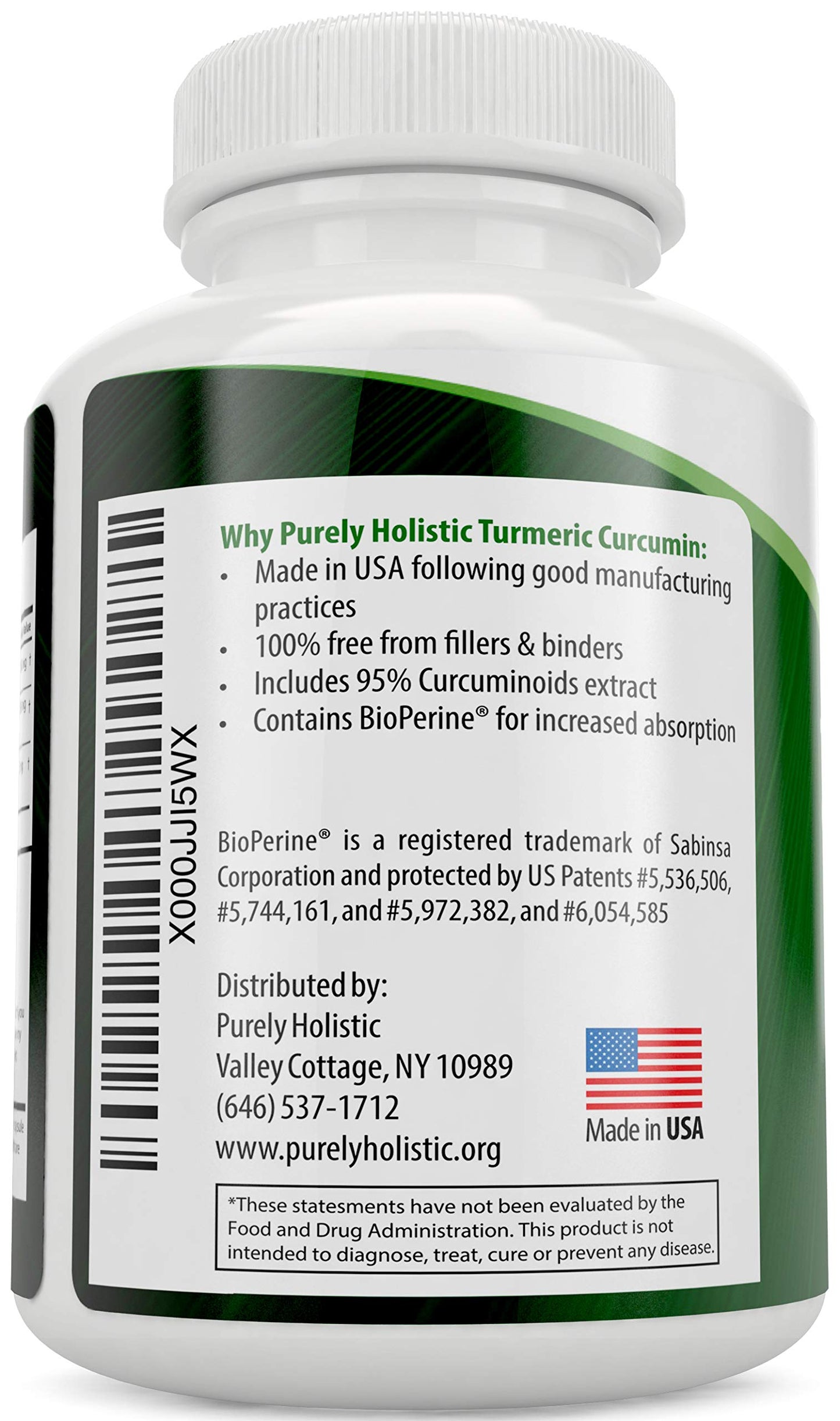 Purely Holistic Magnesium Glycinate 400mg + Organic Turmeric Curcumin 700mg with Bioperine Providing 95% Curcuminoids, Capsules, Tablets, 2-Pack