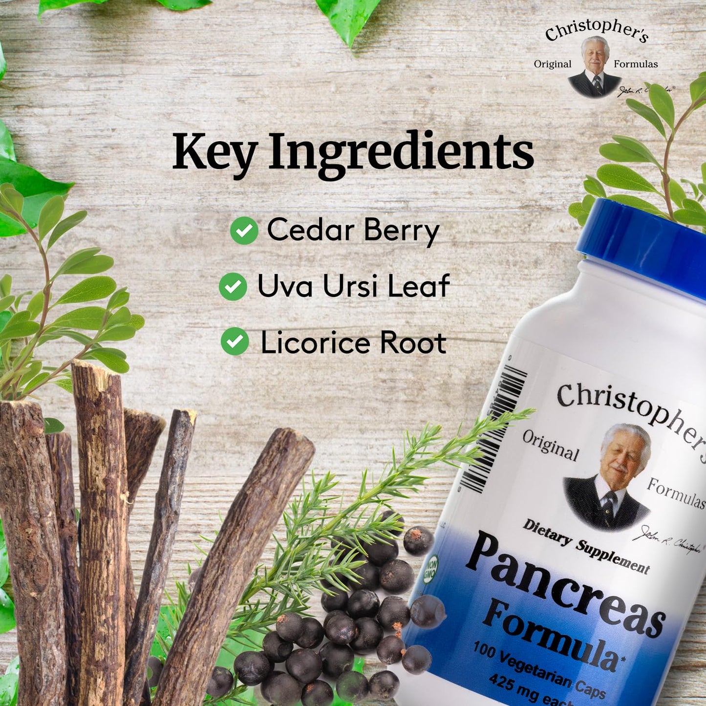Christopher's Original Formulas Pancreas Formula - Pancreas Cleanse Detox & Repair - Probiotics for Digestive Health, 100 Capsules