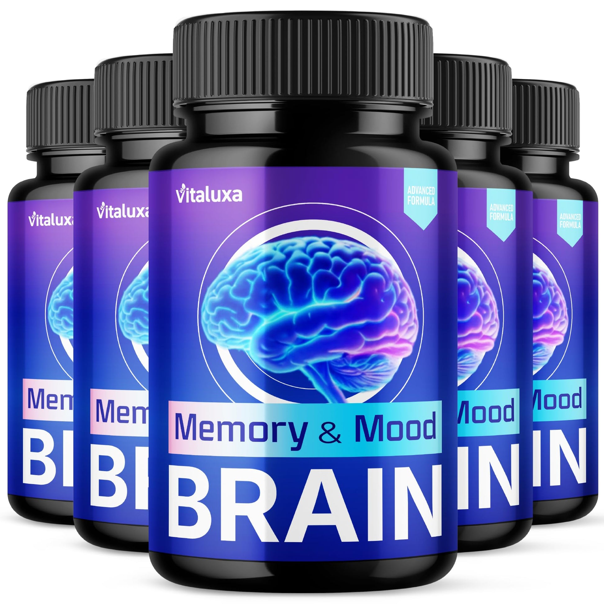 Vitaluxa Brain Memory and Mood Capsules, 300 Capsules