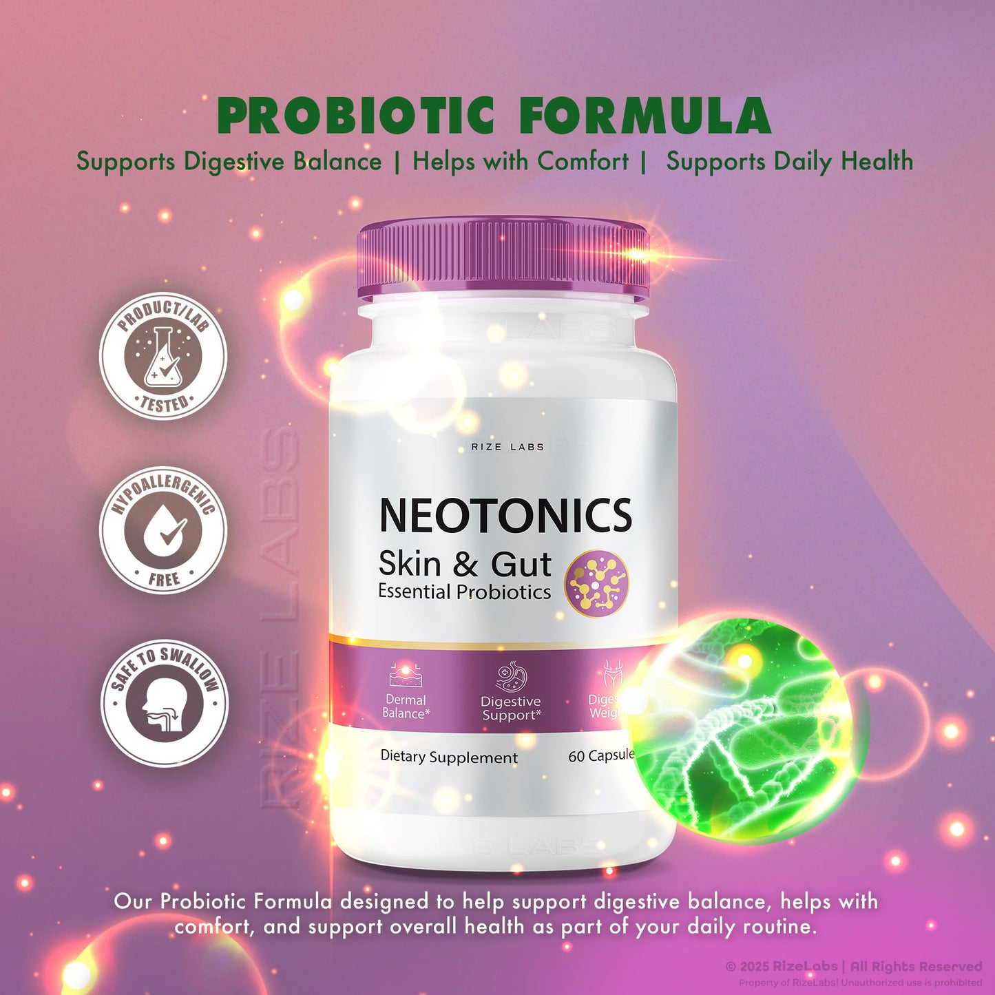 Rize Labs Neotonics Skin & Gut Capsule 180 Capsules
