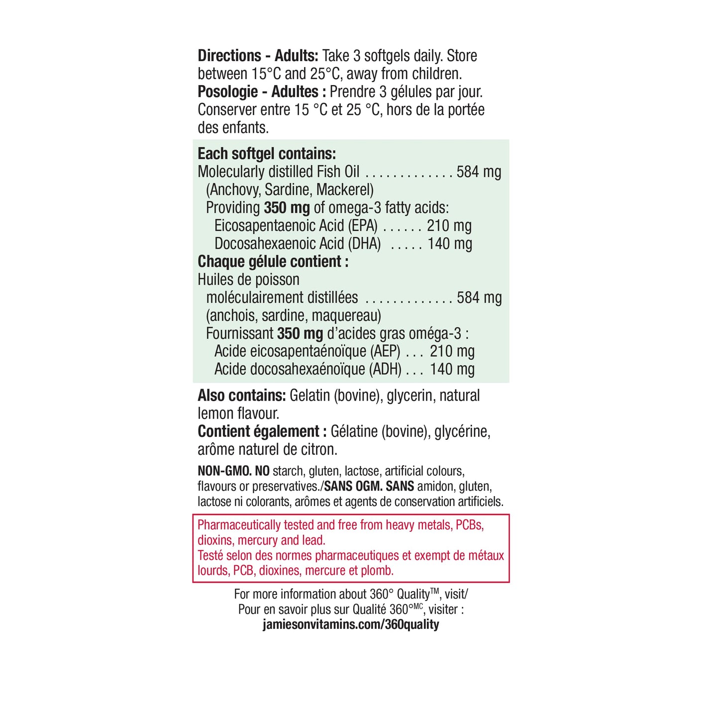 Jamieson Laboratories Omega-3 Mini Softgels 200 Count
