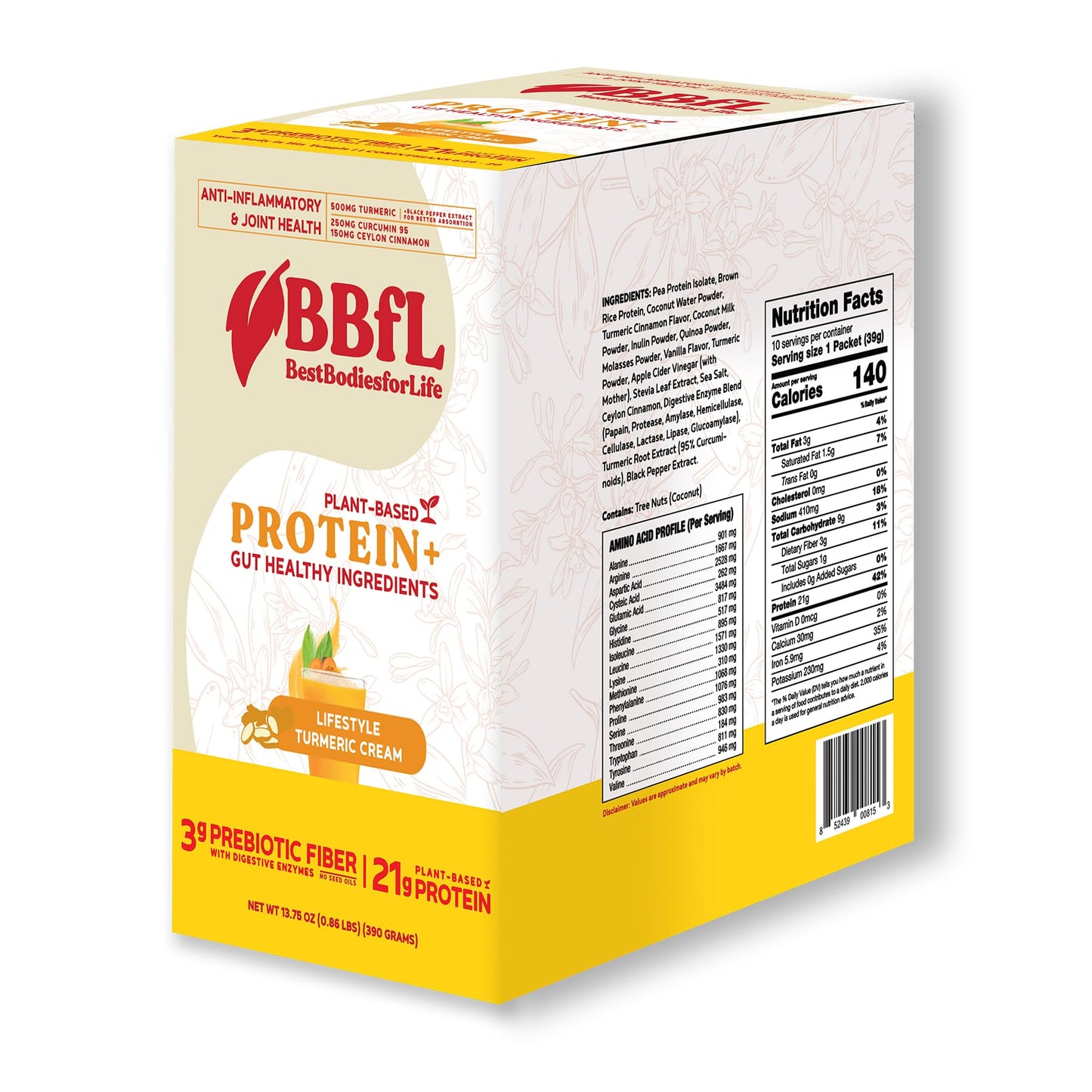 BBfL Plant-Based Protein Shake Powder 1 Count, 10 Servings