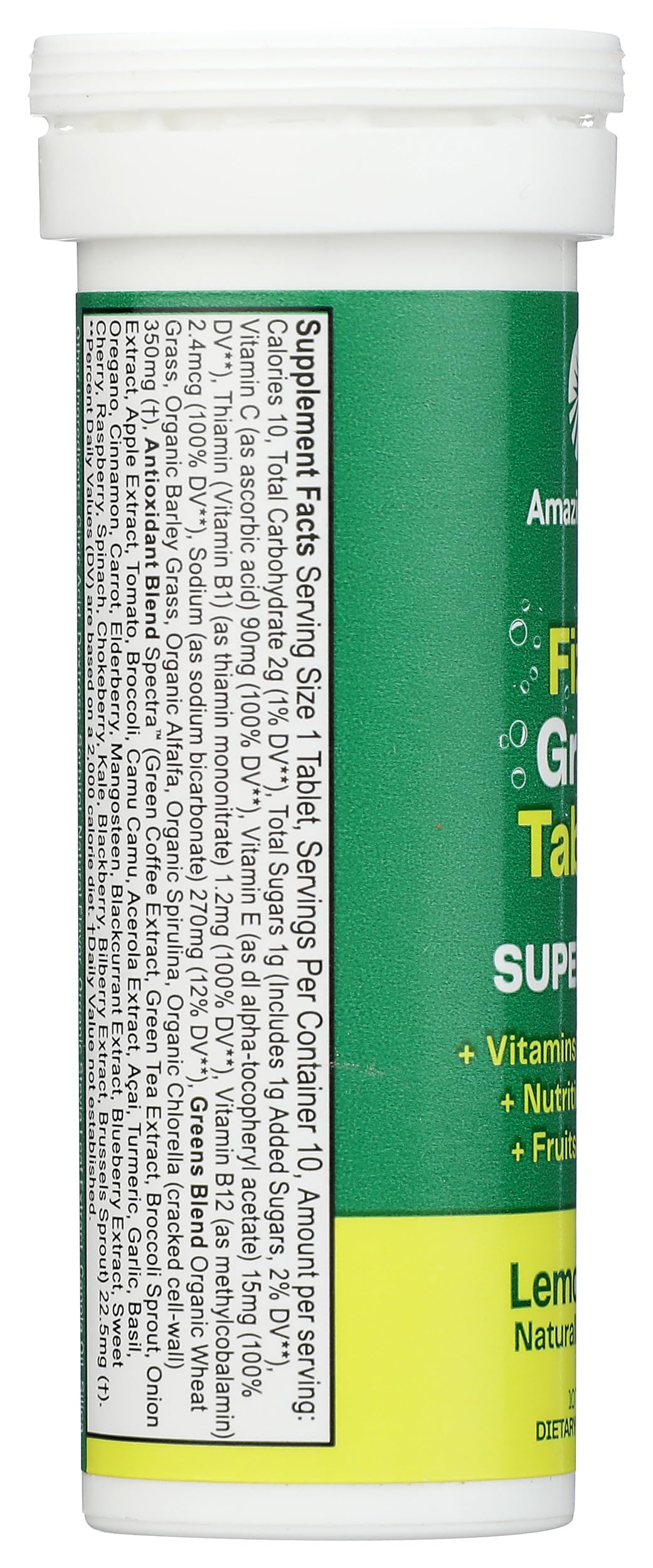 Amazing Grass Lemon Lime Green Superfood Drink Tabs Tablet, 10 Count