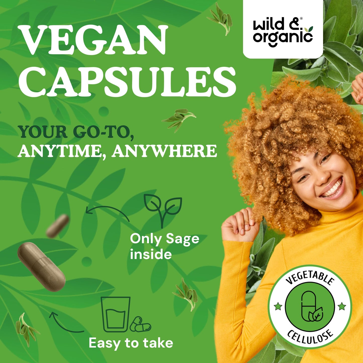 Wild & Organic Sage Capsules 90 Capsules