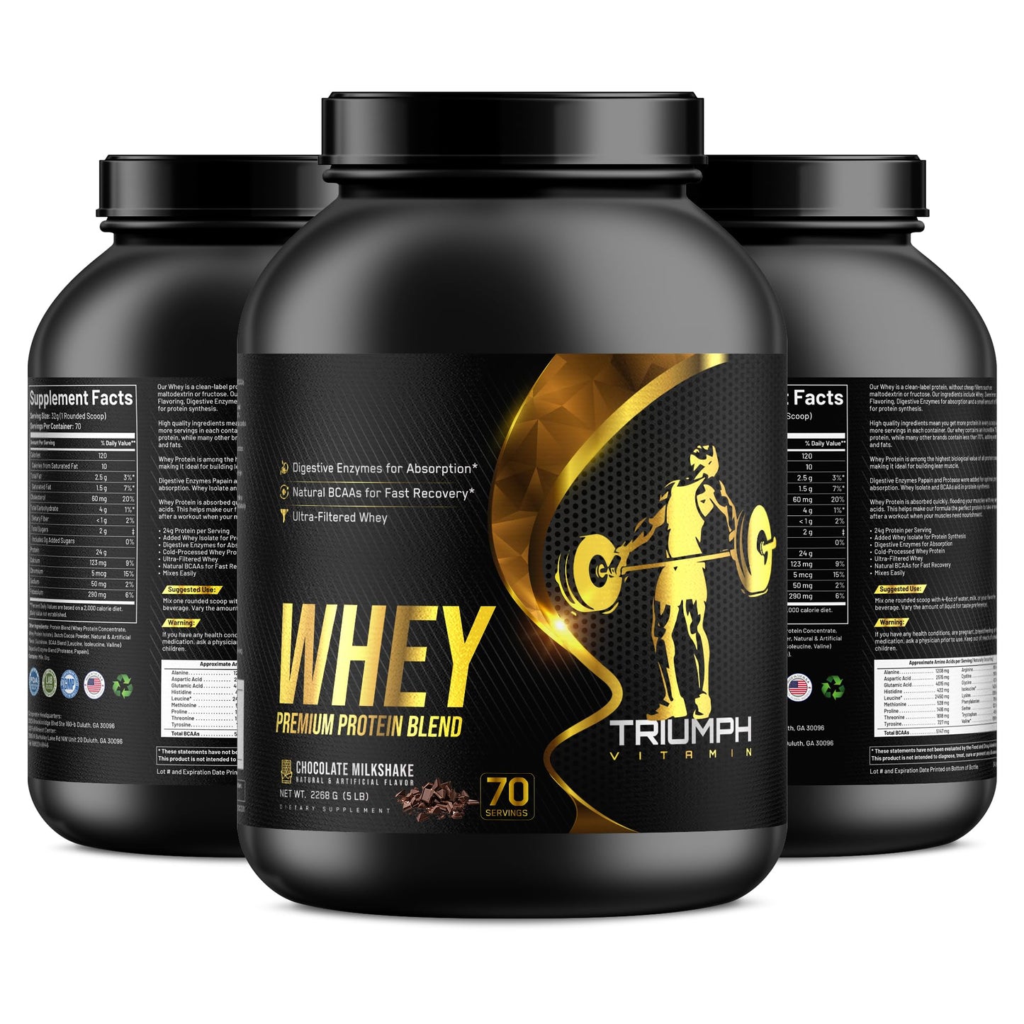 TRIUMPH VITAMIN Whey Protein Powder Chocolate 128