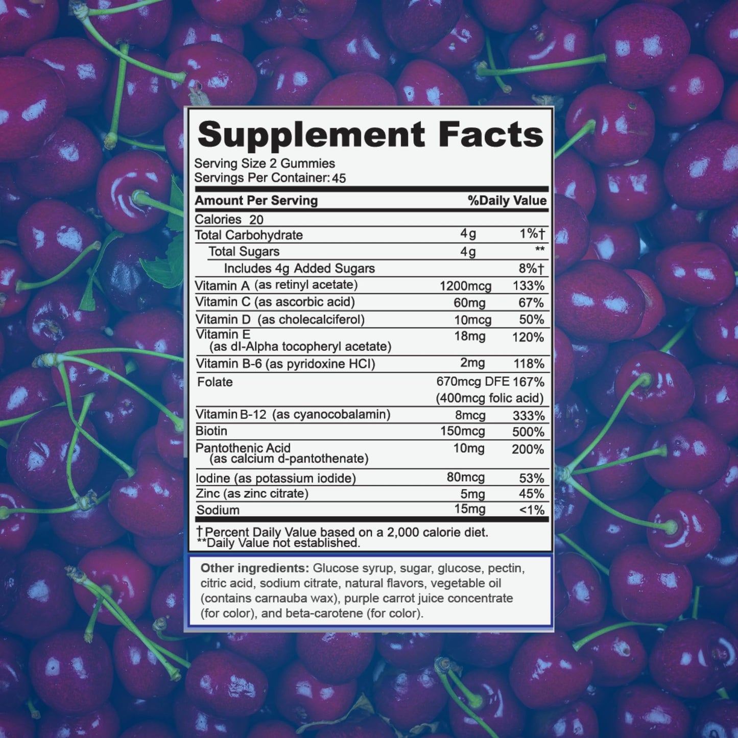 Focus Vision Supplements Multivitamin Gummies 48 Gummies
