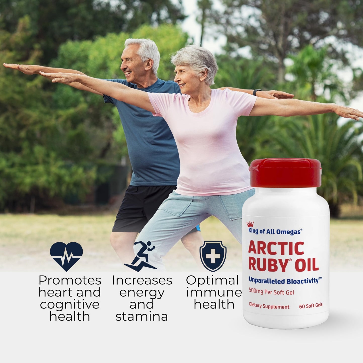 Immunocorp Arctic Ruby Oil Omega-3 1000mg EPA DHA Softgels 60 Count