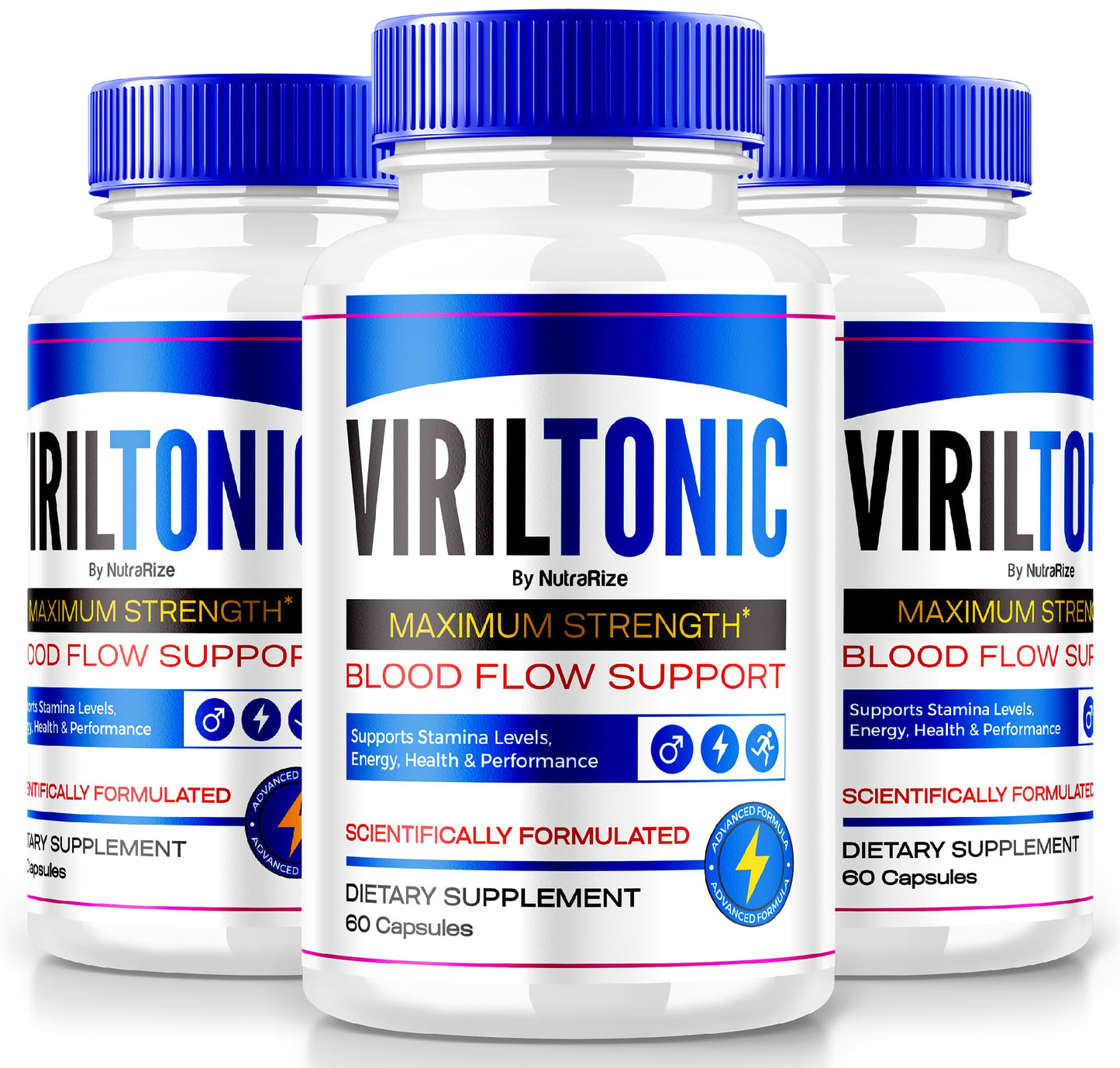 NutraRize VirilTonic Maximum Strength Blood Flow Support Capsules, 180 Capsules