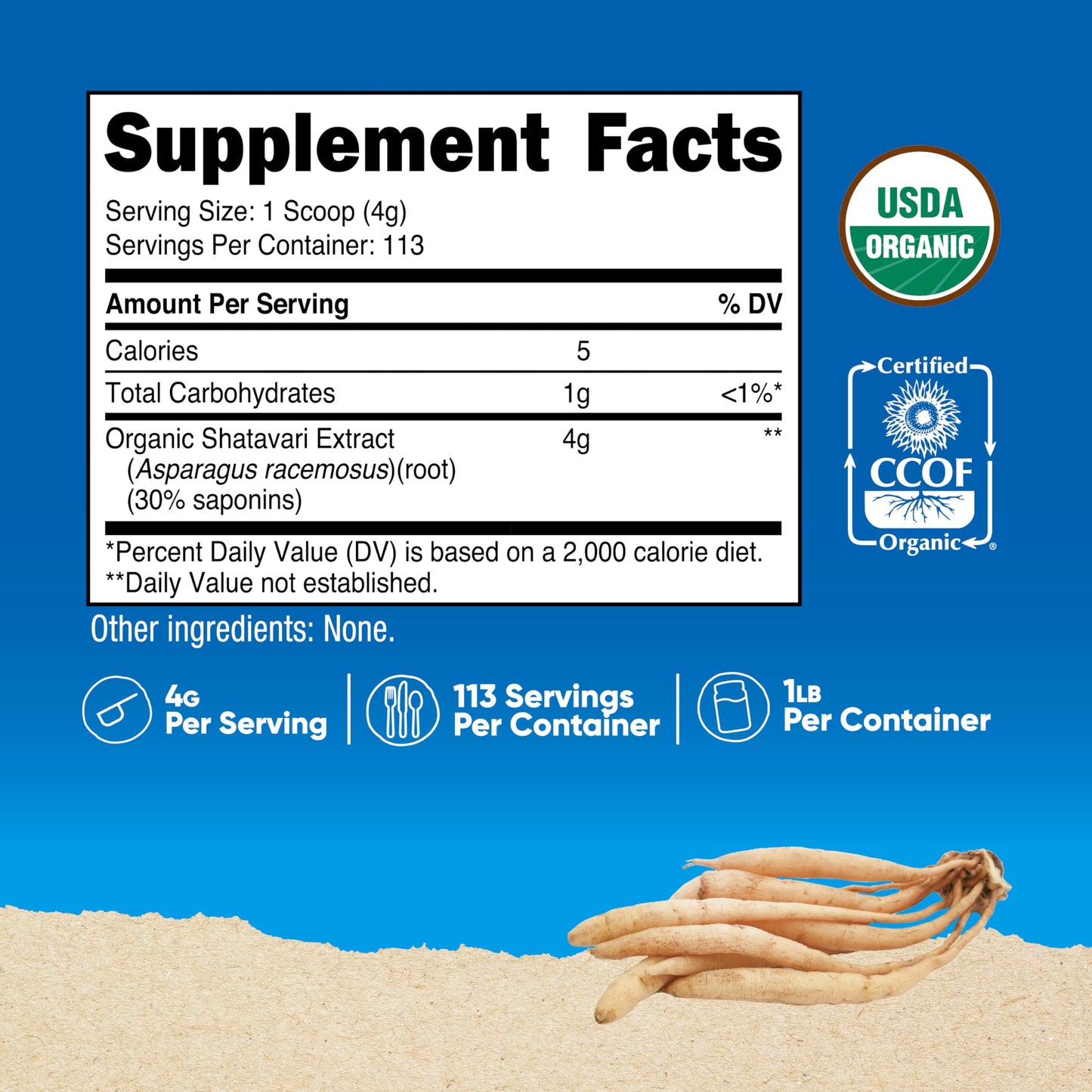 Nutricost Organic Shatavari Powder 16 Ounces