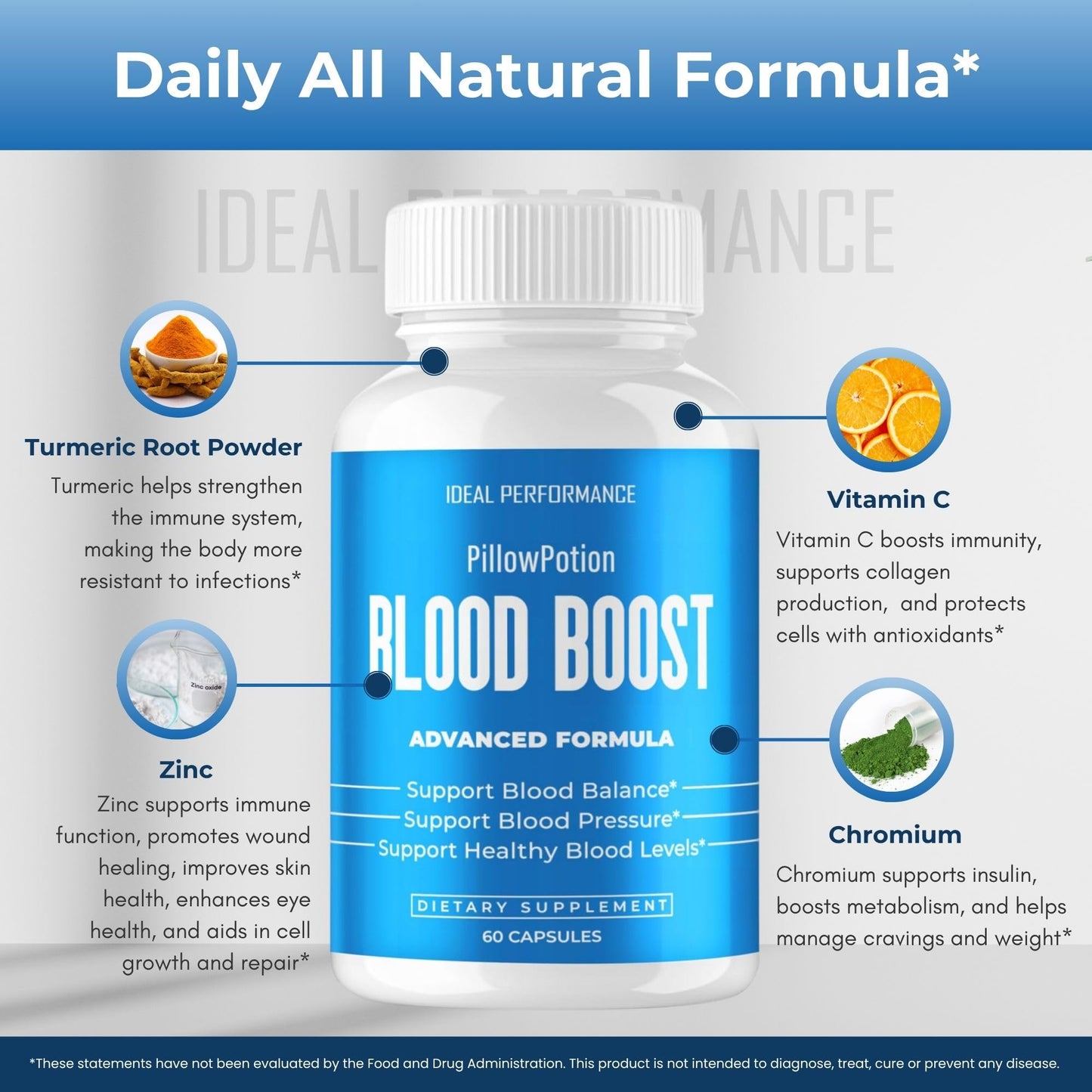 IDEAL PERFORMANCE Pillow Potion Blood Boost Capsules, 120 Capsules