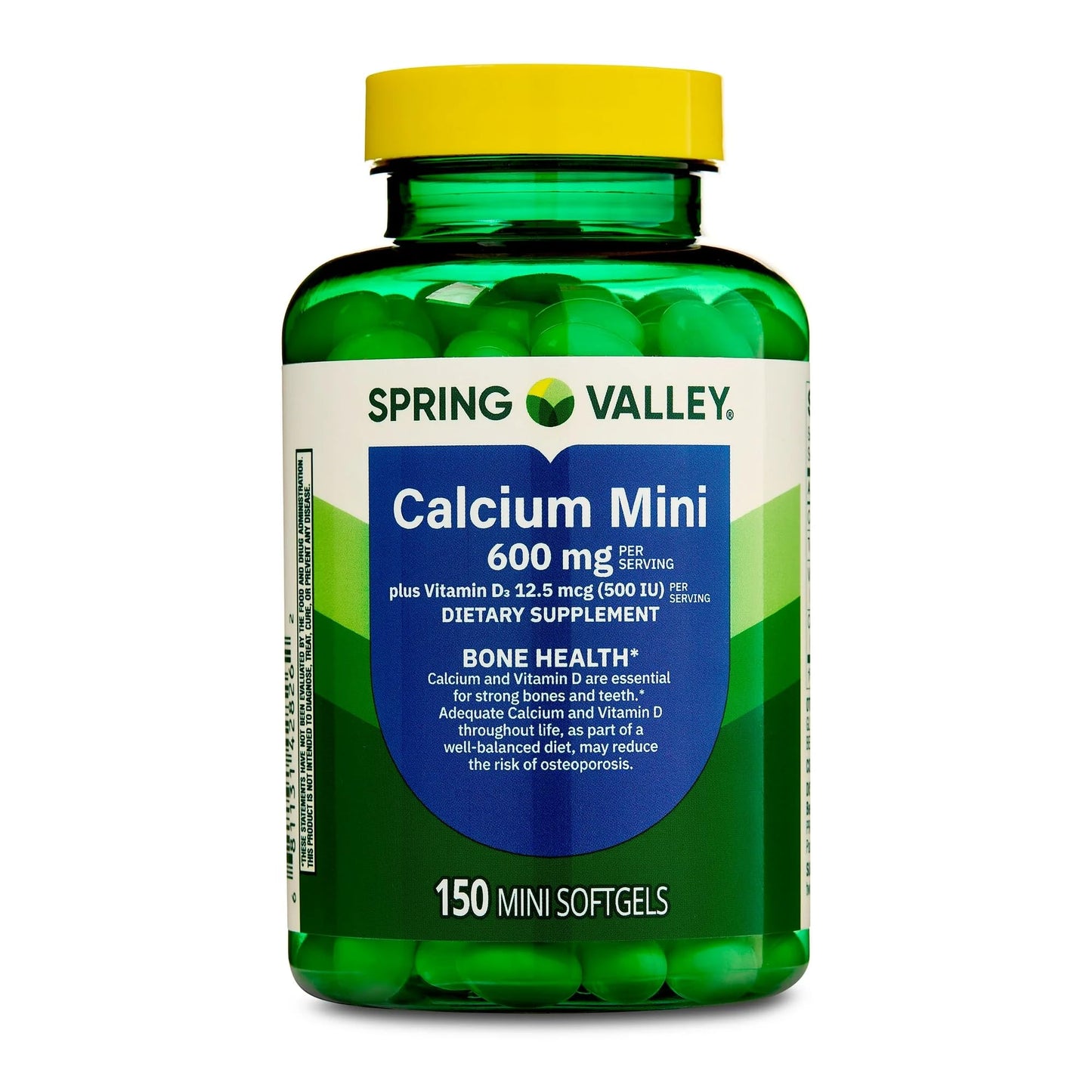Generic Calcium with Vitamin D3 600mg Mini Softgels, 150 Count