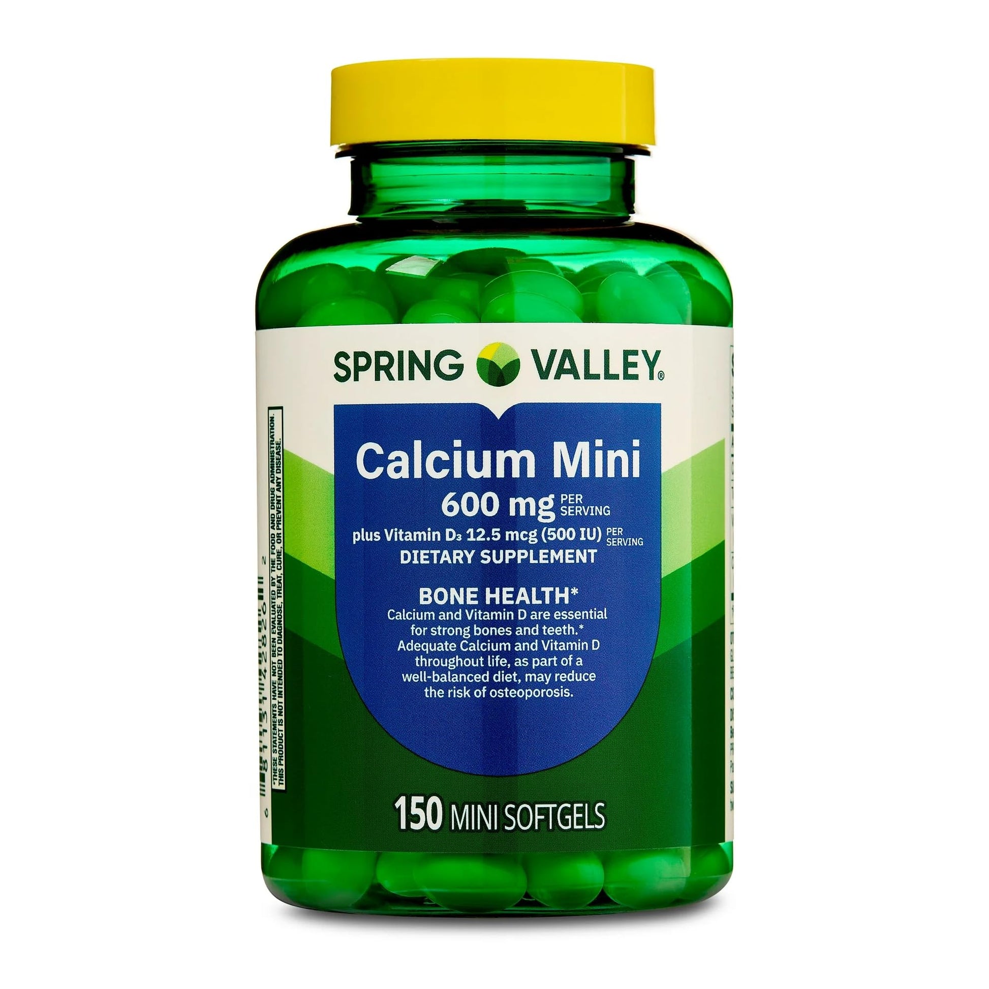 Generic Calcium with Vitamin D3 600mg Mini Softgels, 150 Count