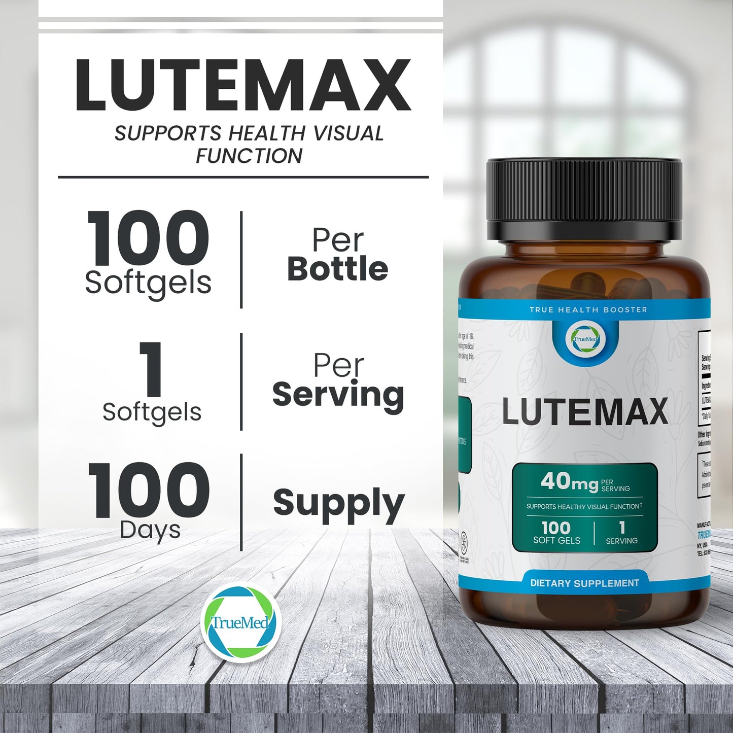 TRUEMED Lutemax 20mg Eye Supplement Softgel, 60 Softgels