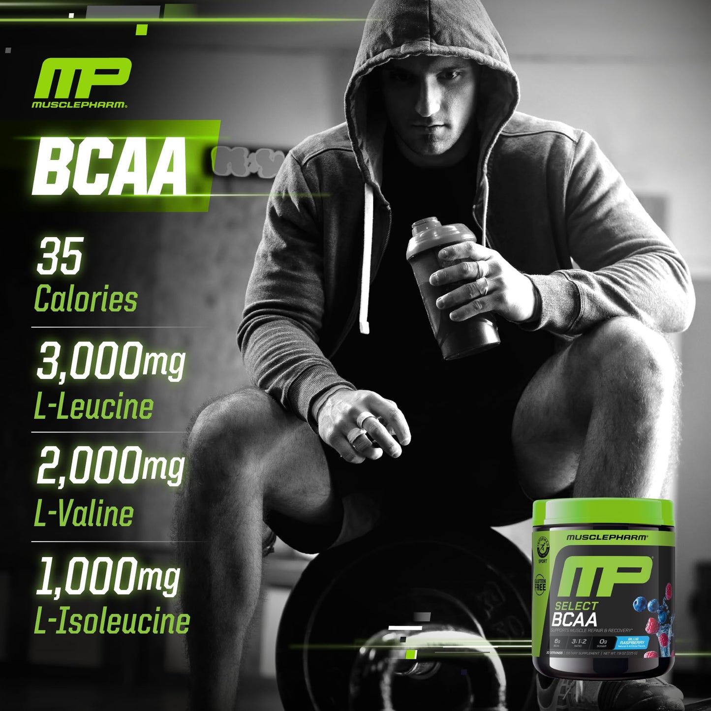 Muscle Pharm Essentials BCAA Powder, 7.9 Ounce