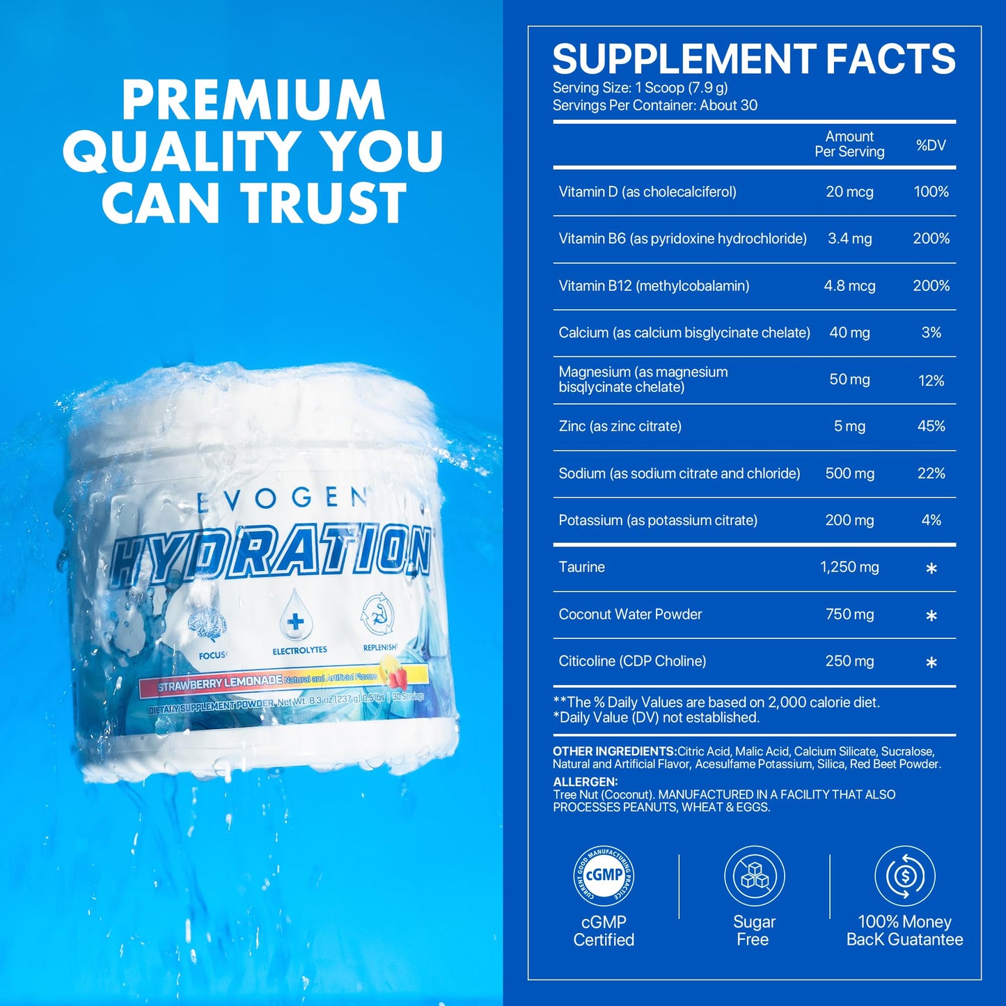 Evogen Hydration - Electrolytes Powder 8.3