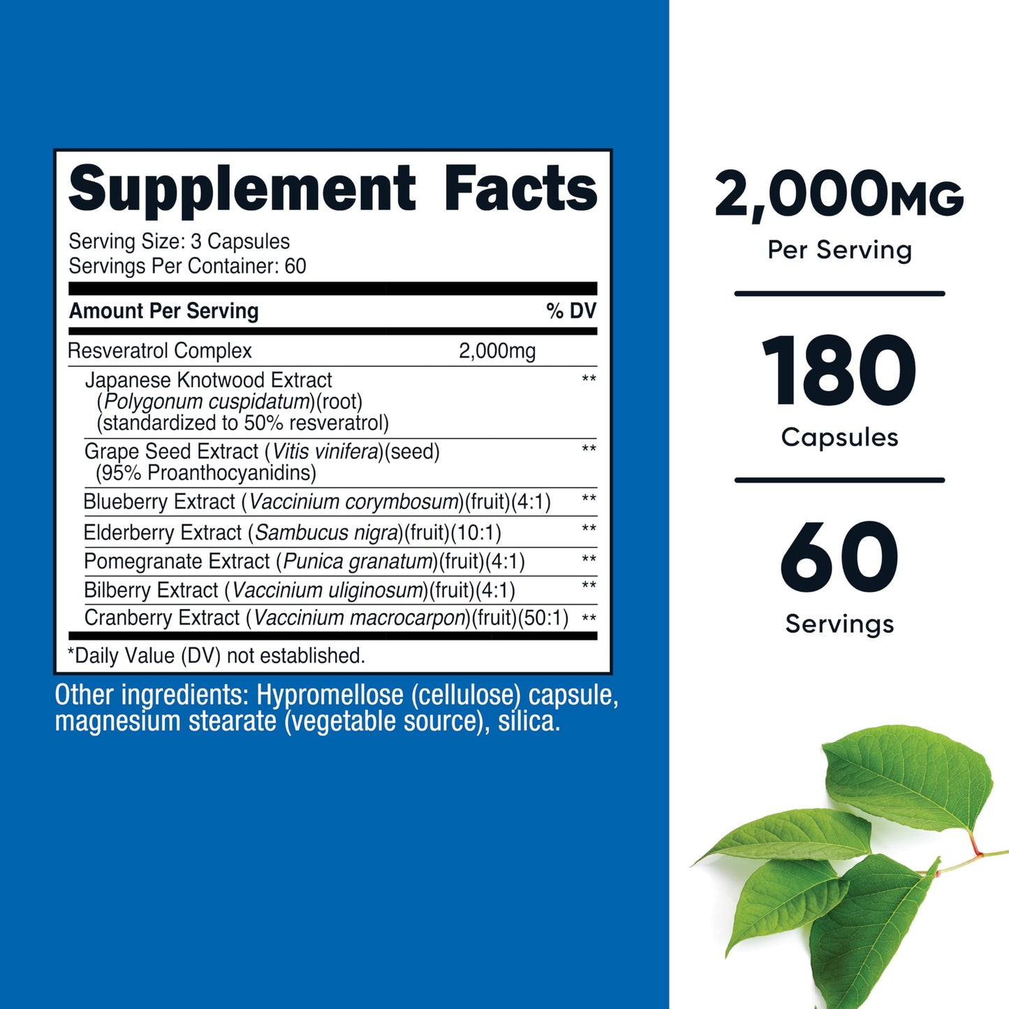 Nutricost Resveratrol Complex (2,000mg) 180 Capsules