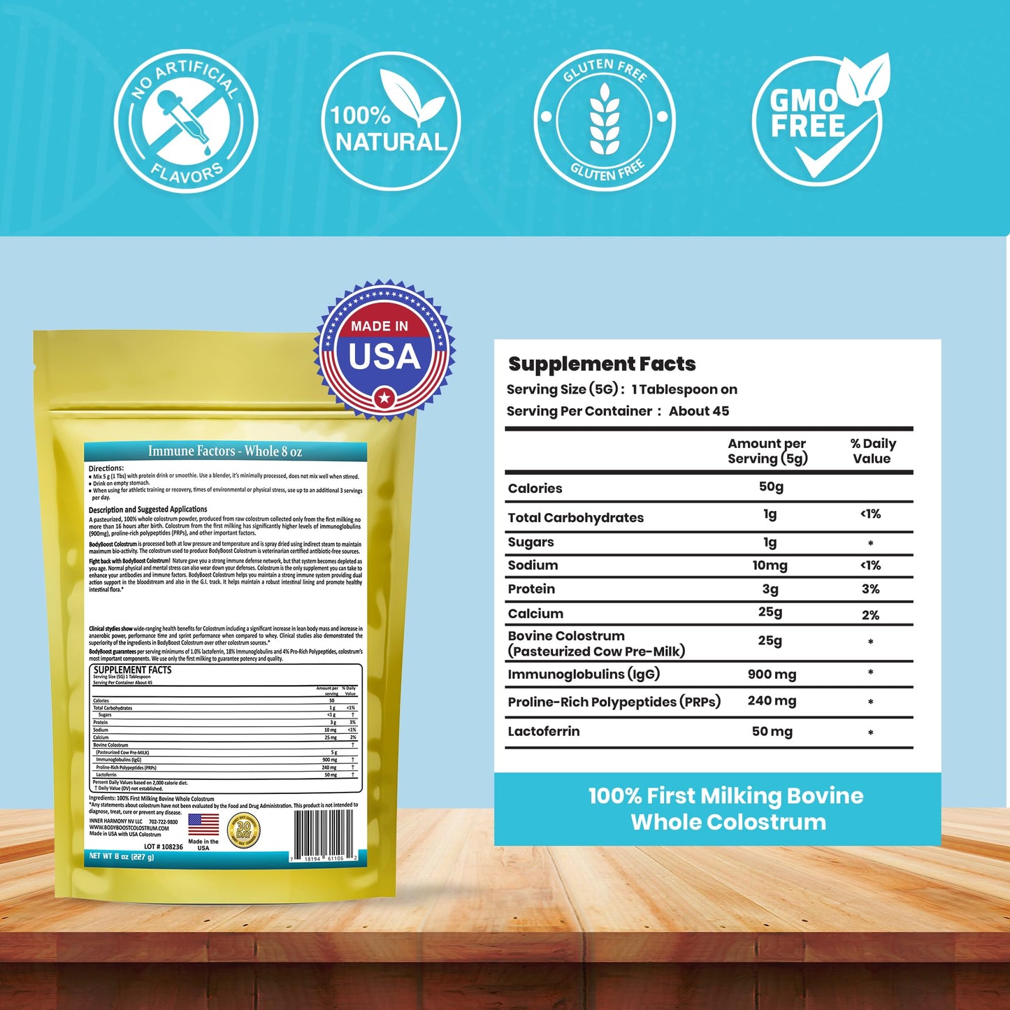 BodyBoost Colostrum Powder, 8 oz
