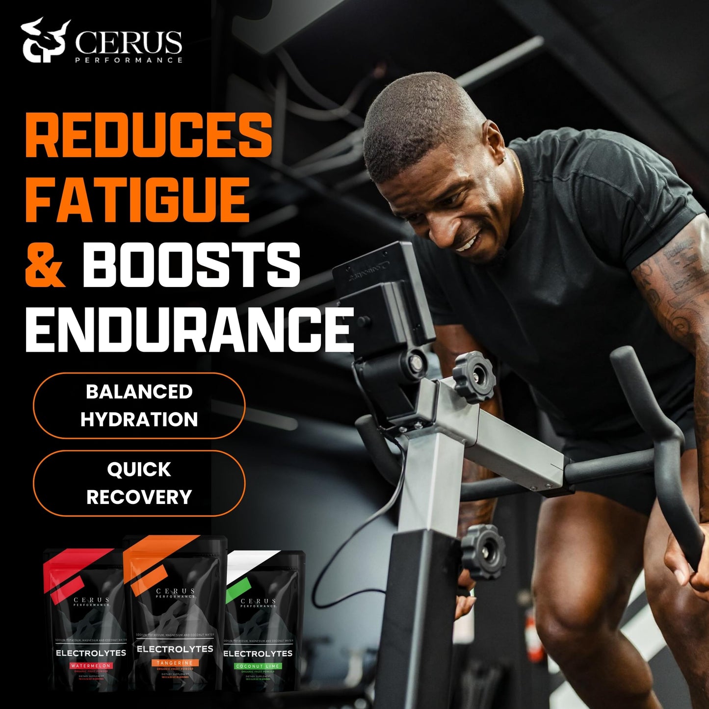 Cerus Performance Electrolyte Powder, Tangerine Flavor, 6.56 oz