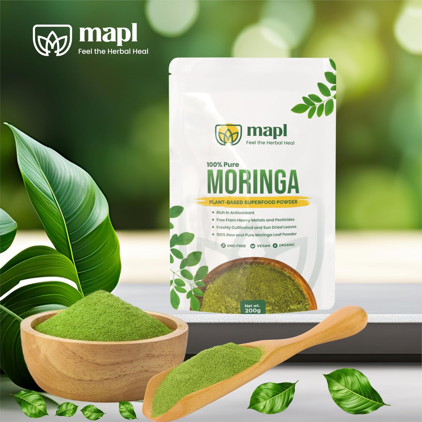 MAPL Moringa Powder 7.0548 oz