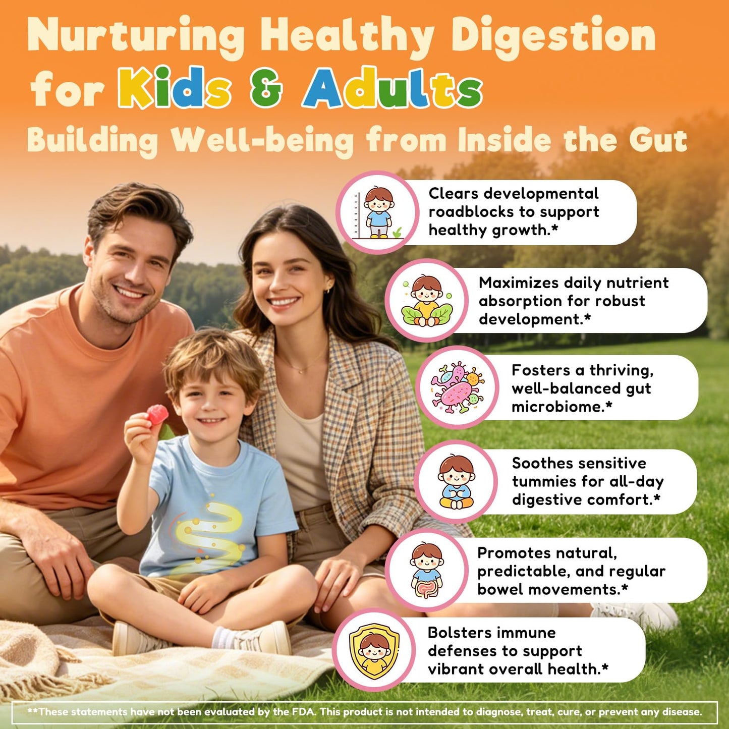 Adeqauom Parasite Cleanse Gummies for Humans & Kids 60 Count