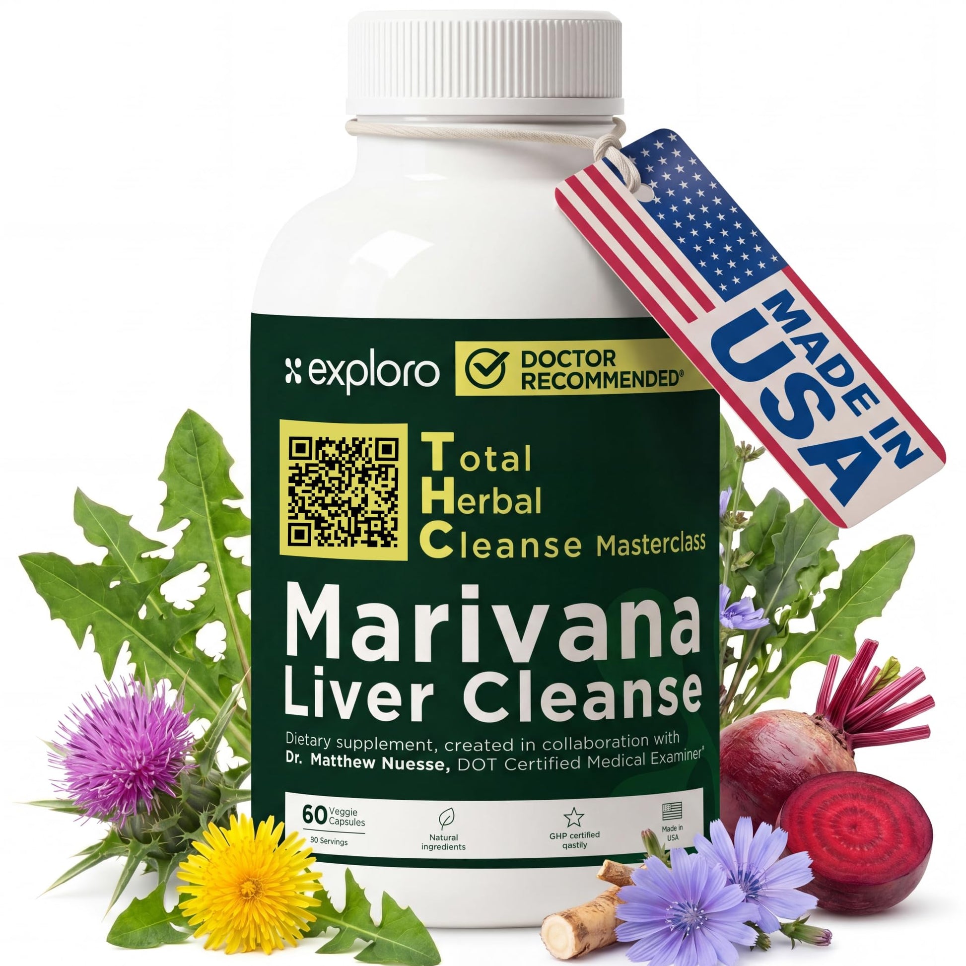Exploro Liver Cleanser Full Body Detox Capsule, 60 Count