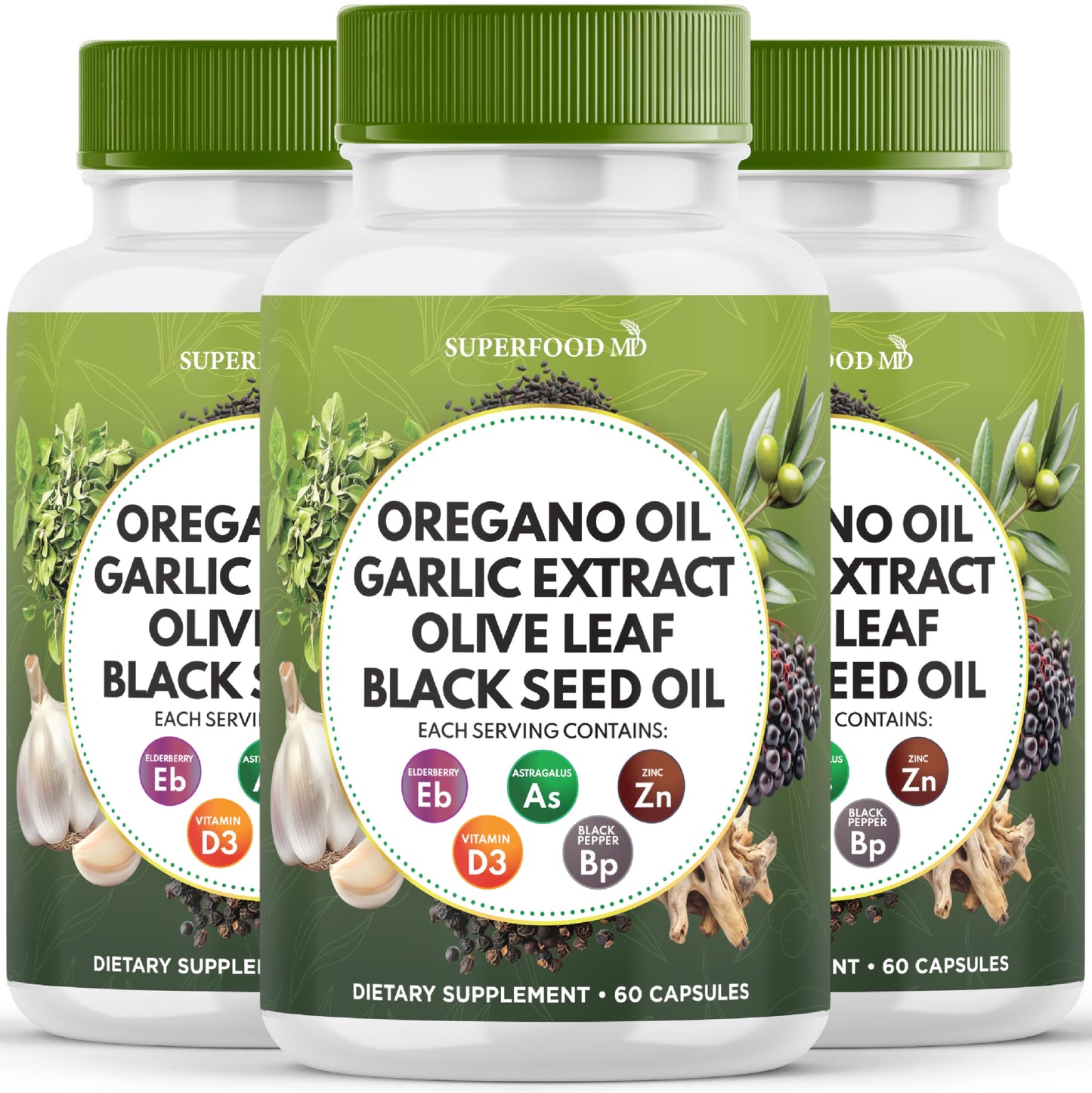Superfood MD Astragalus Immune Support Capsules, 180 Count