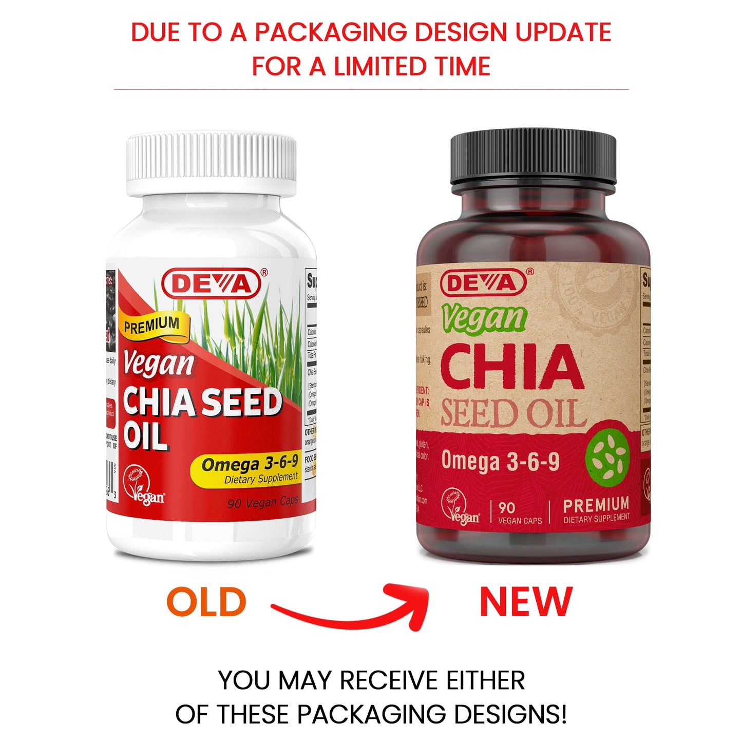 DEVA Chia Seed Oil Capsules, 180 Capsules