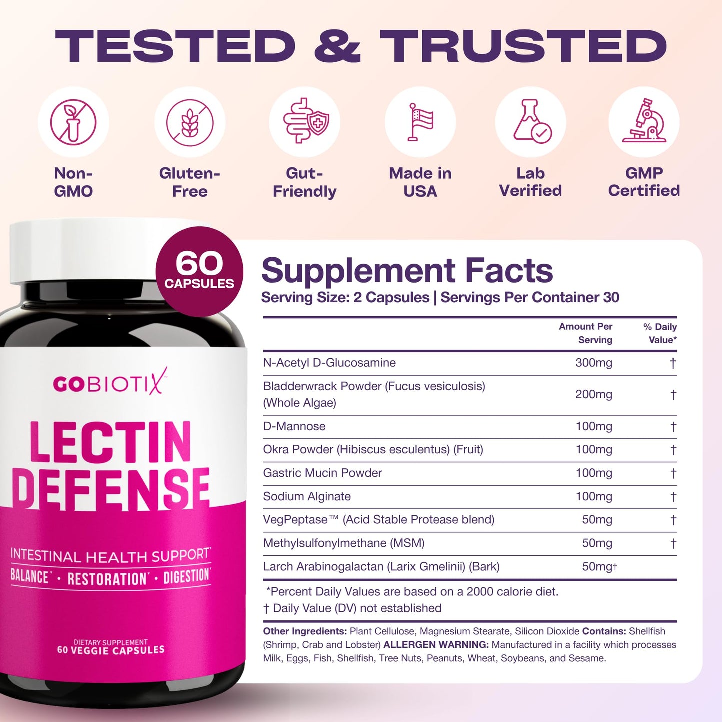 GOBIOTIX Lectin Defense Capsules 120