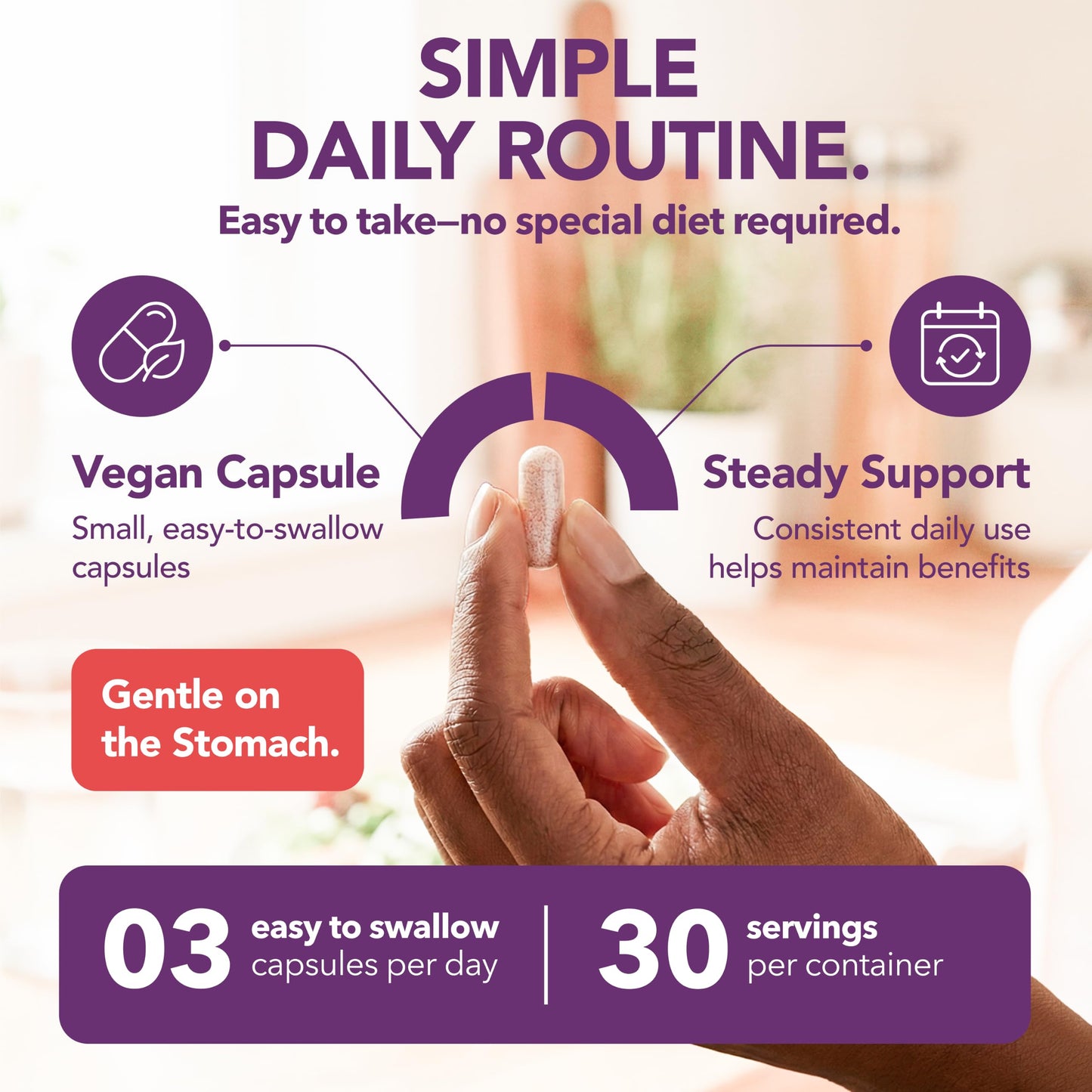 Intimate Rose Berberine Supplement 3-in-1 Complex, 90 Capsules