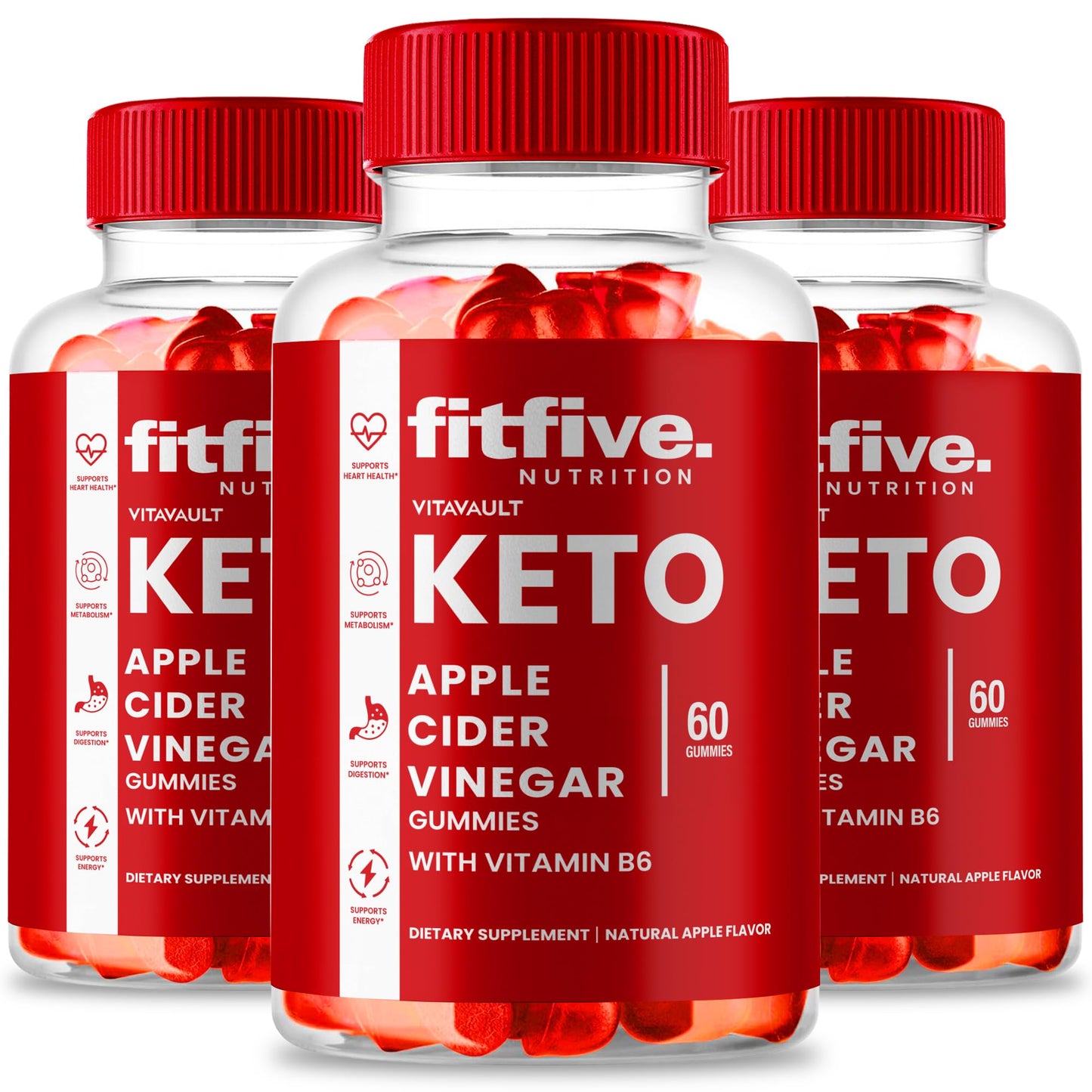 Vitavault Fitfive Keto ACV Gummies 180 Gummies