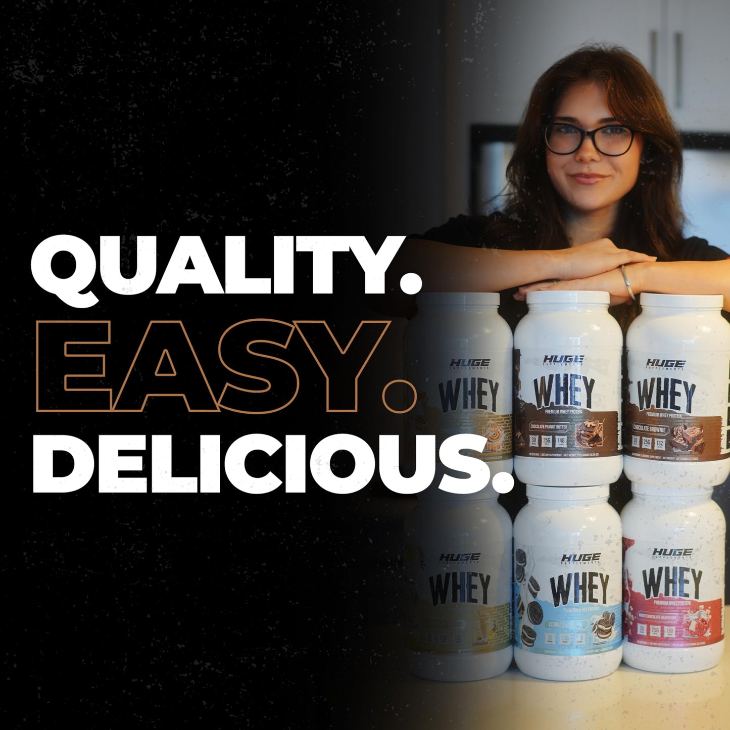 Huge Supplements Whey Protein Powder for Muscle Gain, Chocolate Peanut Butter, 30 Servings