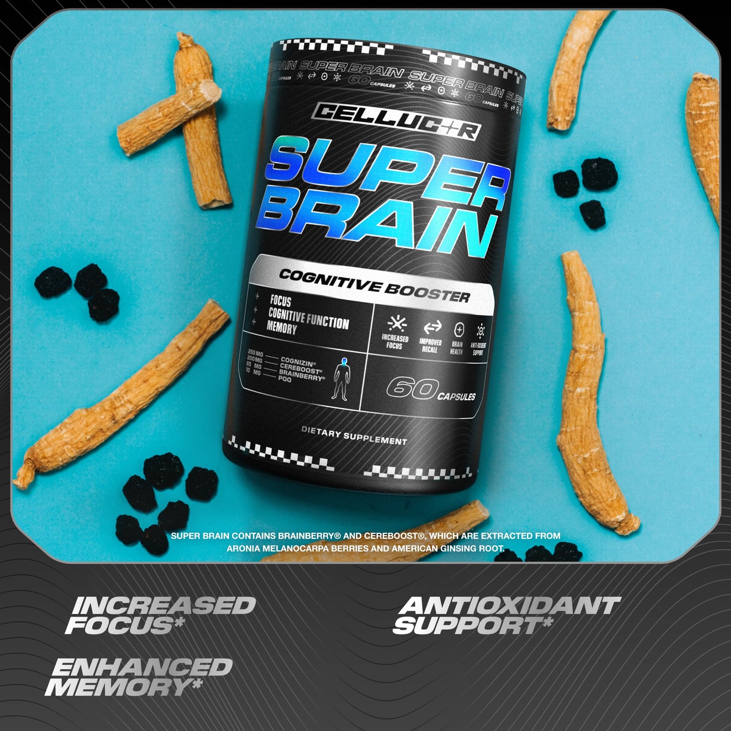 Cellucor Super Brain Cognitive Booster Capsules, 30 Capsules