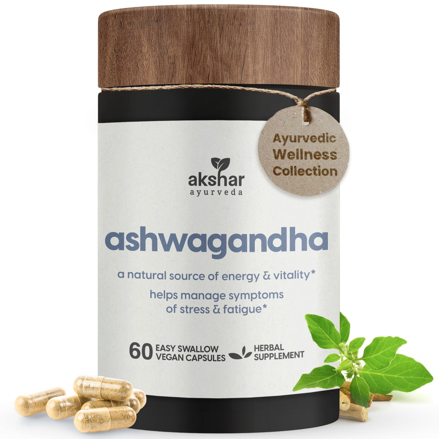 AKSHAR Ashwagandha Capsules, 60 Count