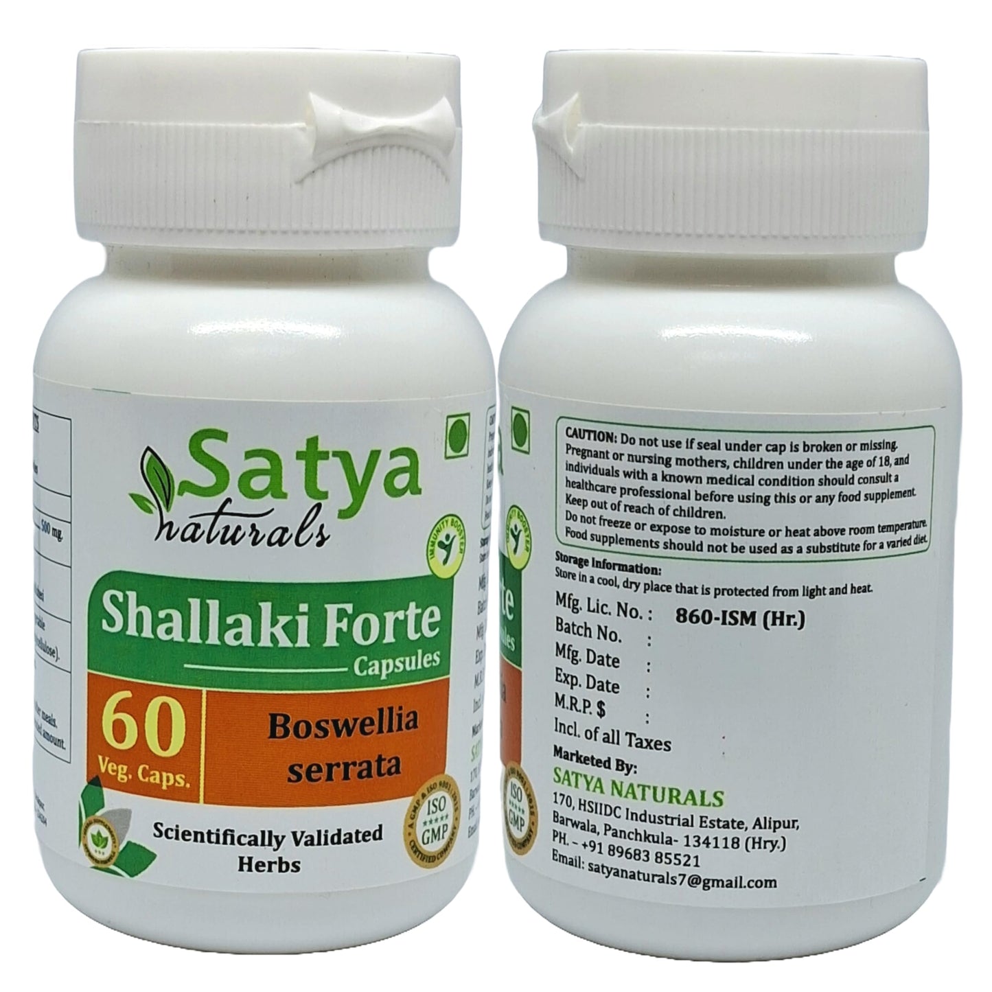 Satya Naturals Shallaki Forte Capsules 500 mg, 120 Count