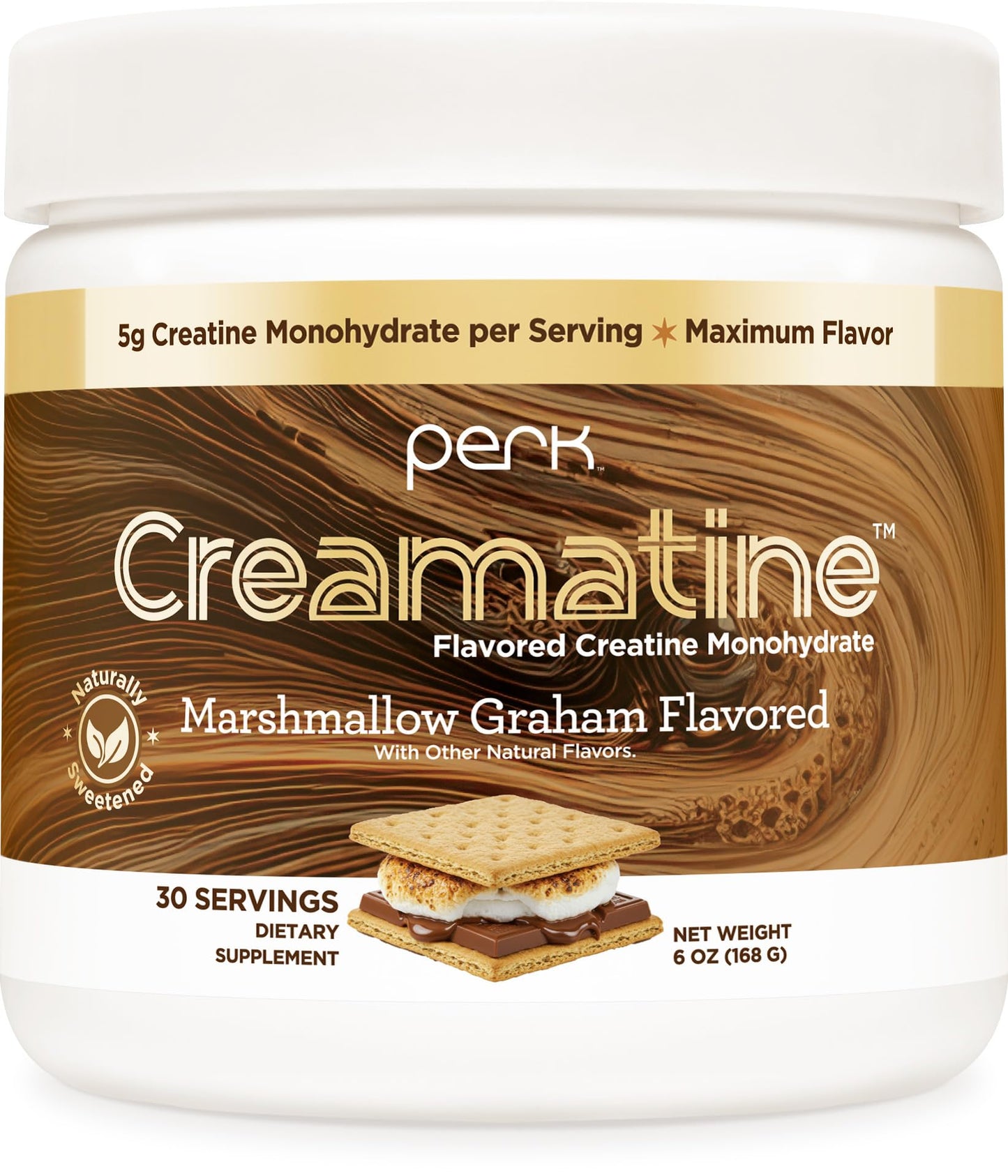 Perk Creamatine (Marshmallow Graham) Powder, 6 oz