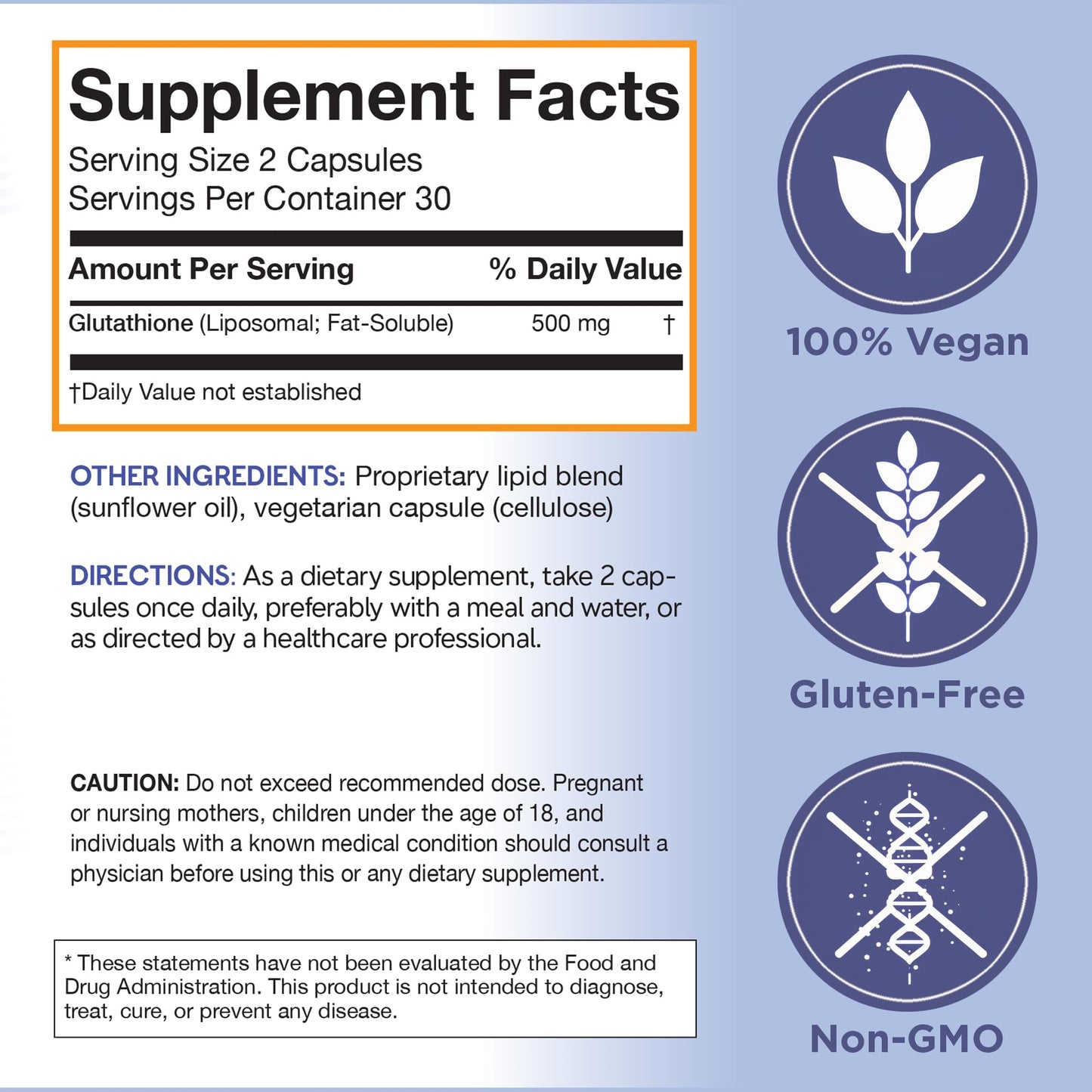 Moon + Mercury Liposomal Glutathione Supplement, 60 Capsules