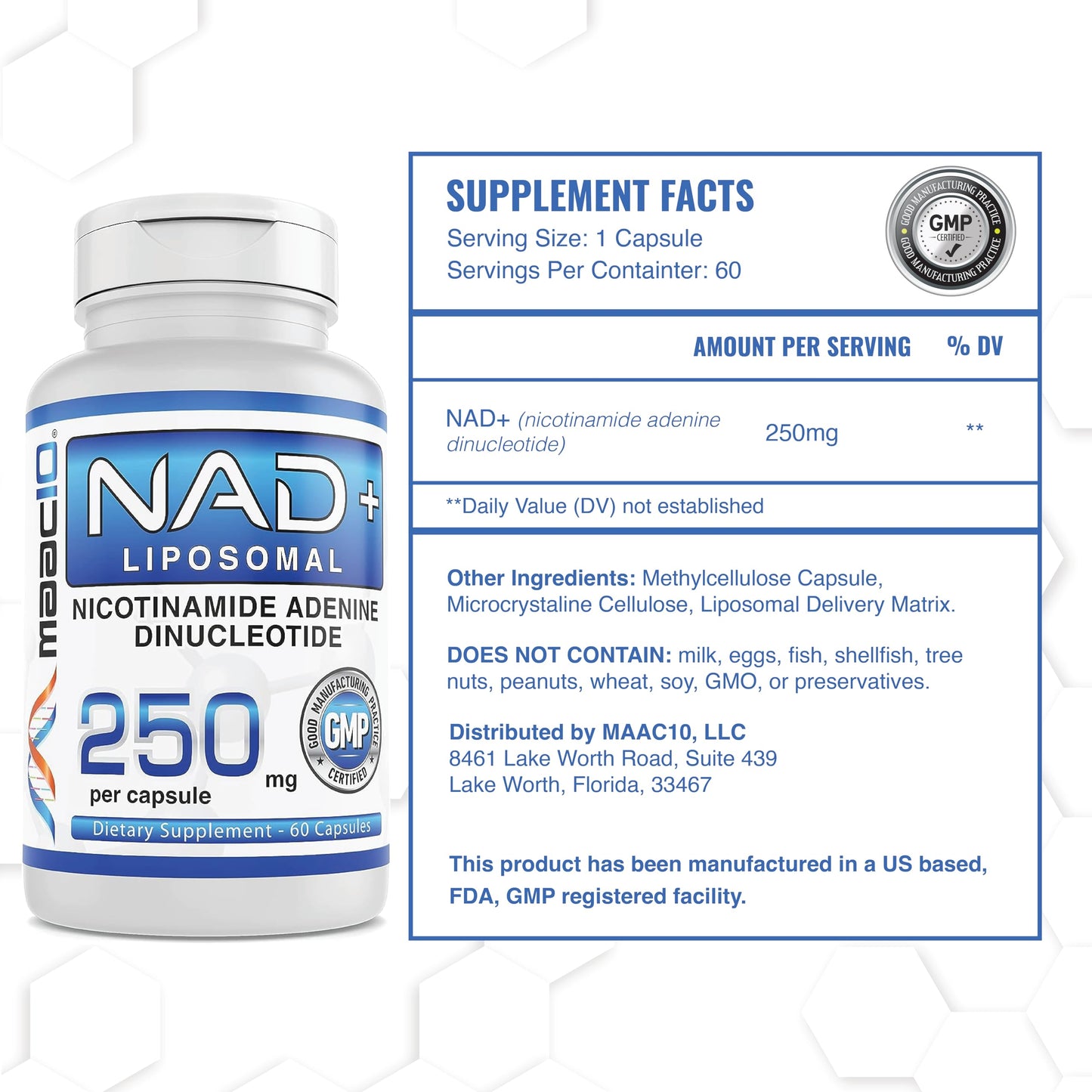 MAAC10 Liposomal NAD Supplement Capsule 60 Count